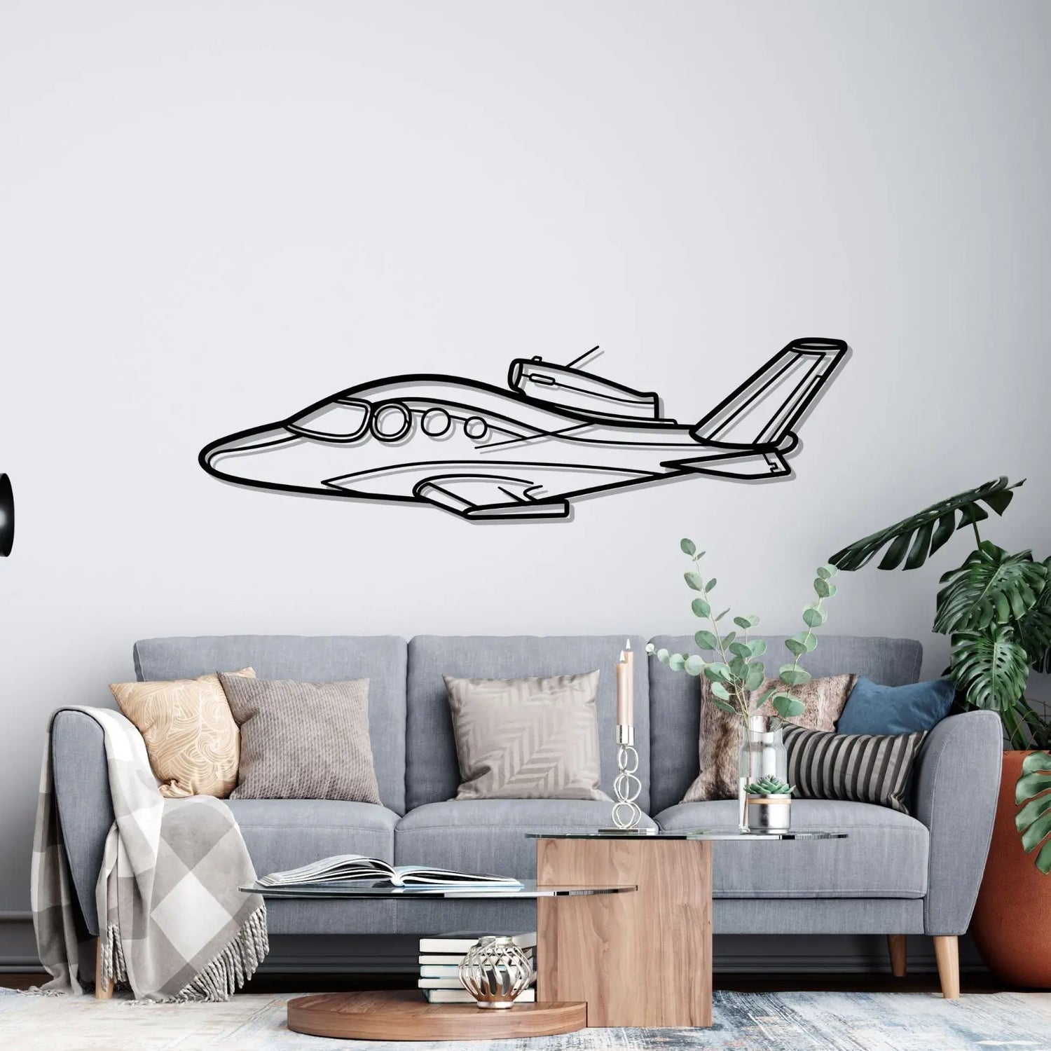 Décoration murale en métal - SF50 Silhouette aircraftvibes