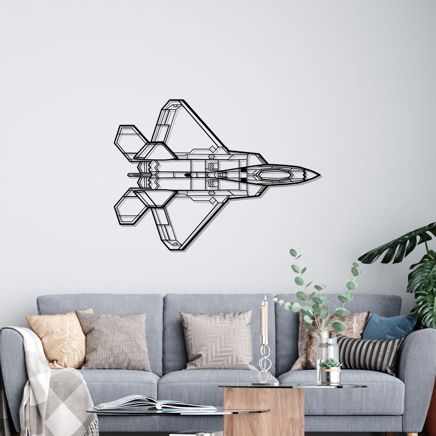 Décoration murale en métal - F-22 Raptor