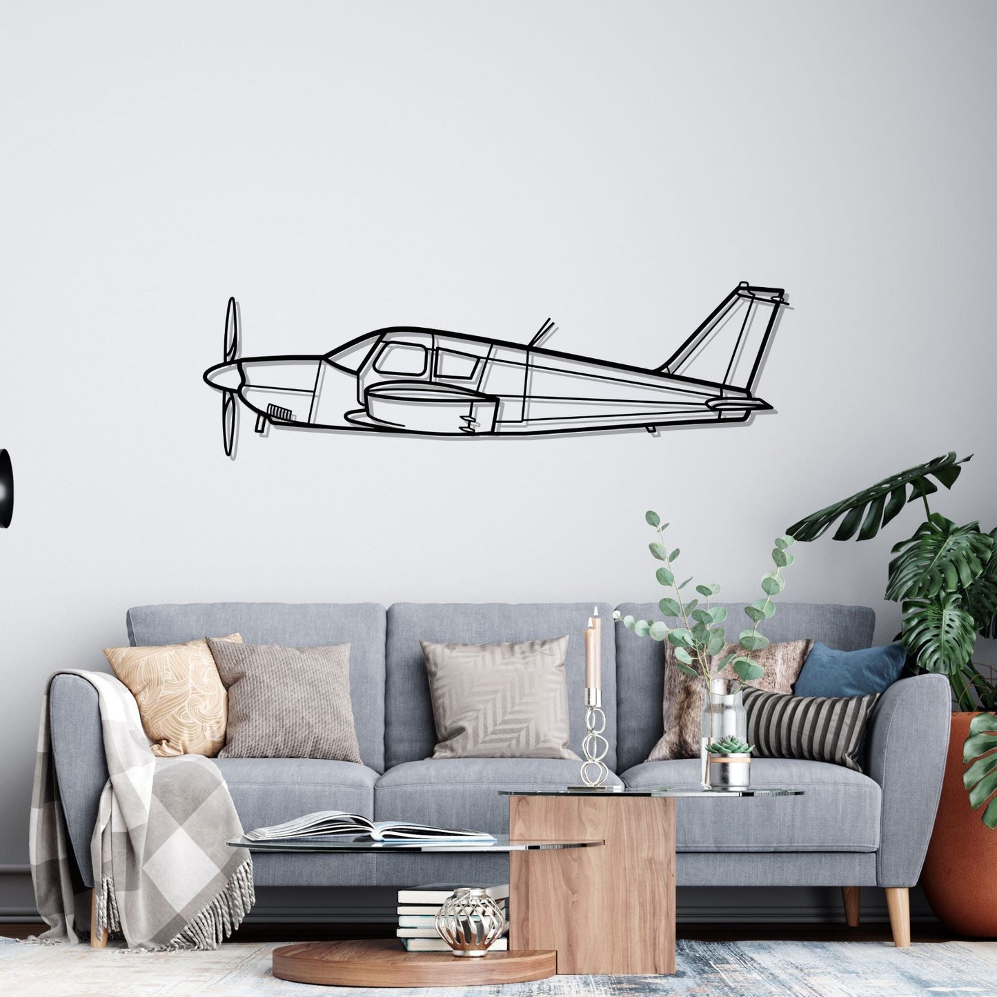 Décoration murale en métal - PA-28 Cherokee