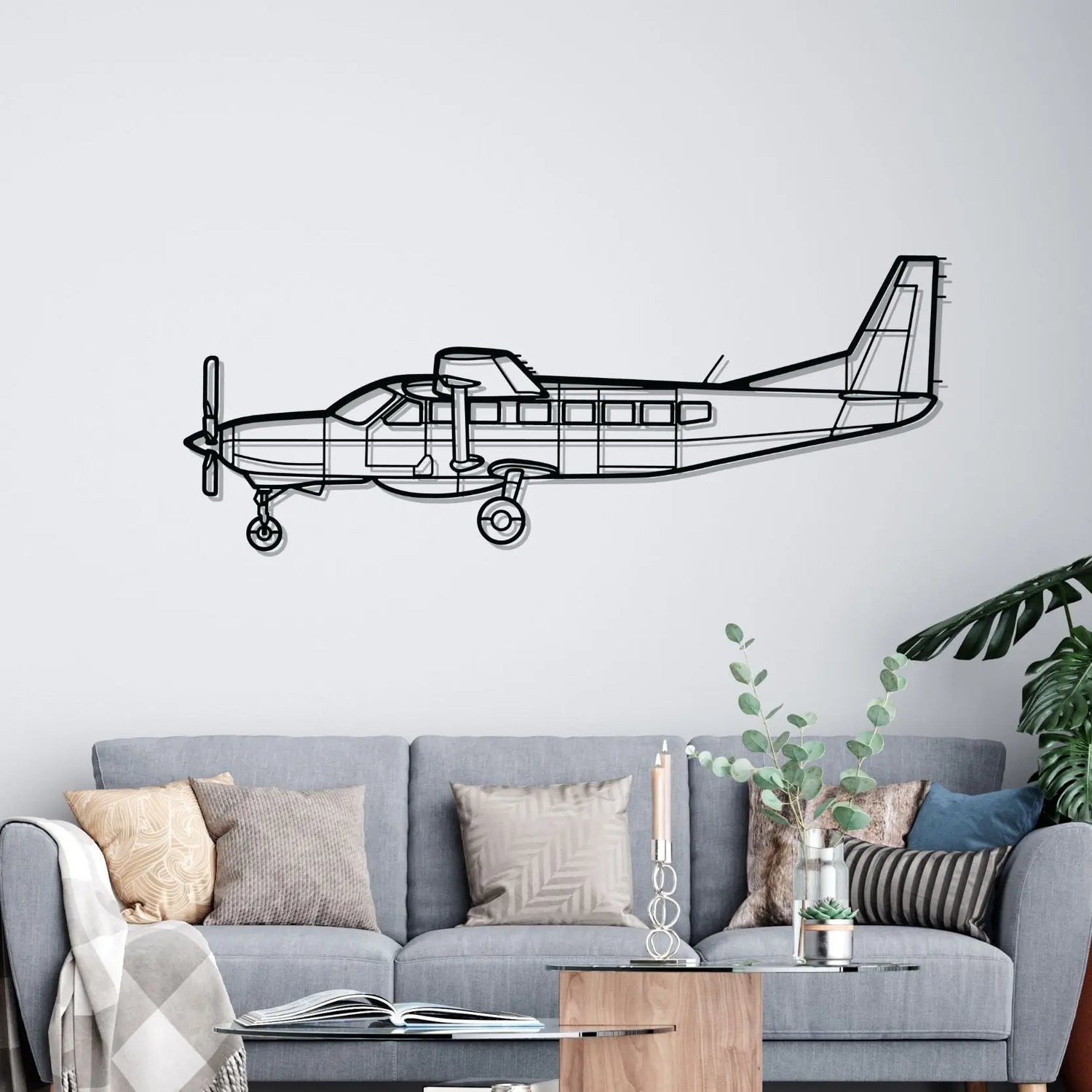 Décoration murale en métal - 208B Grand aircraftvibes