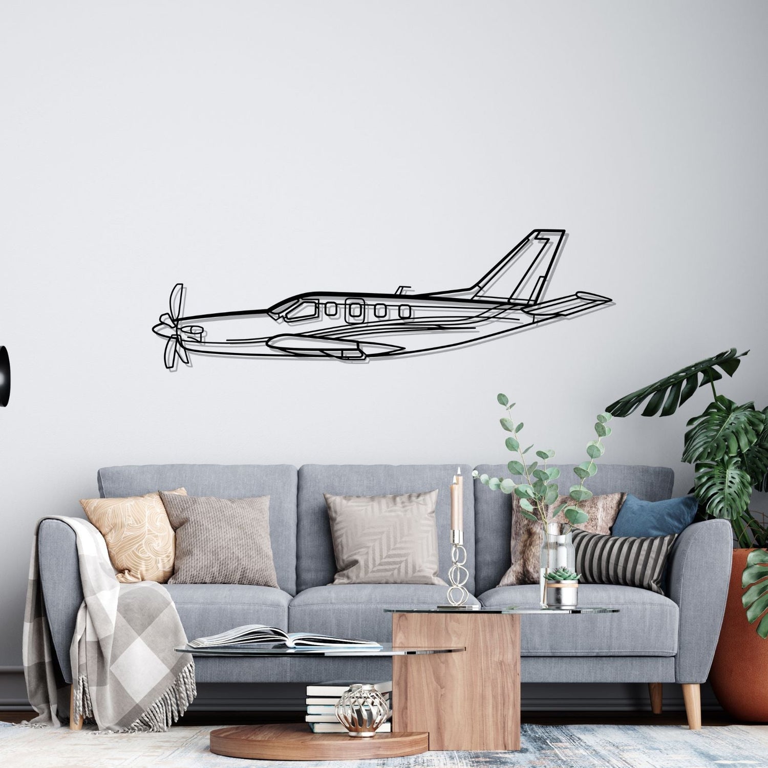 Décoration murale en métal - TBM Silhouette aircraftvibes