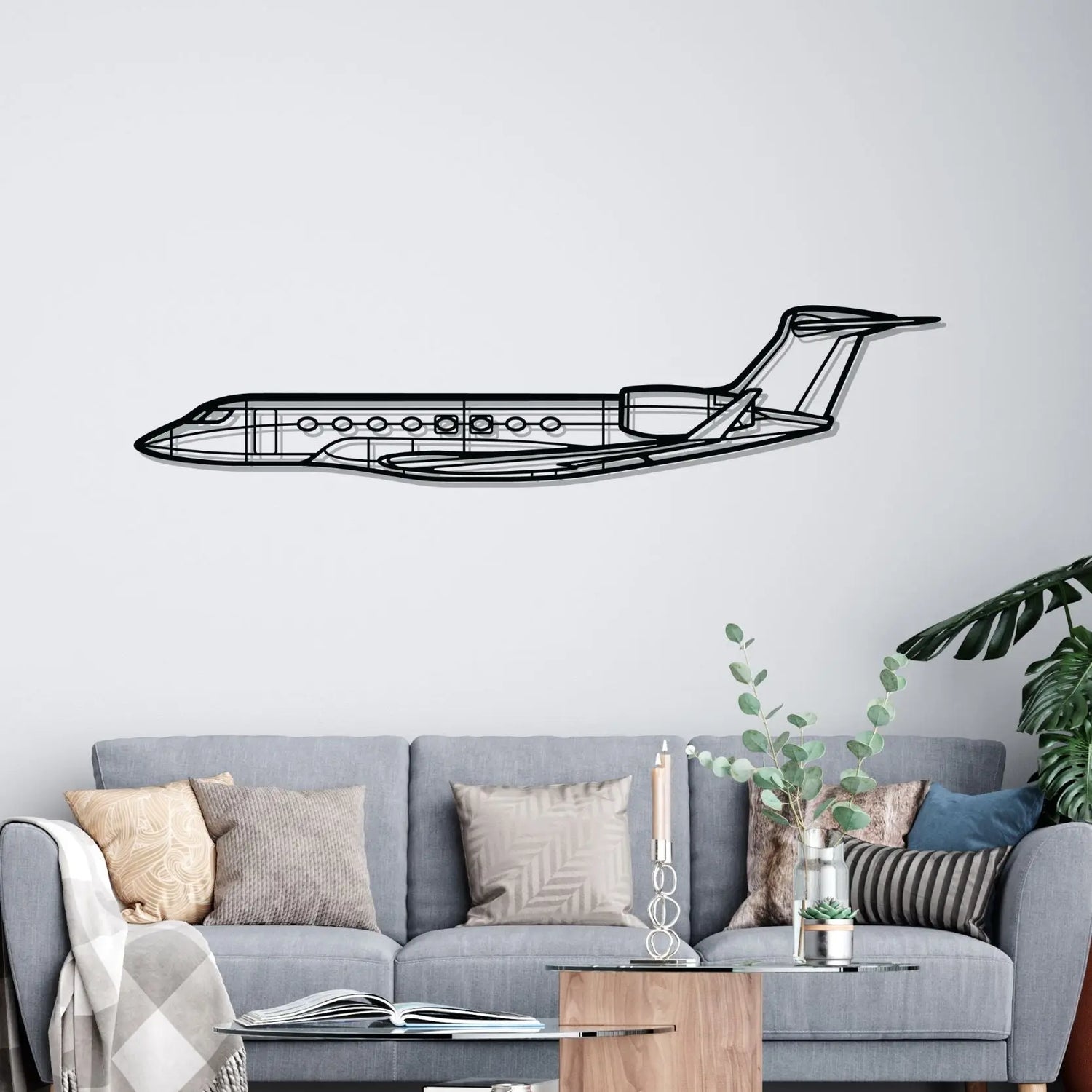 Décoration murale en métal - G650 Silhouette aircraftvibes