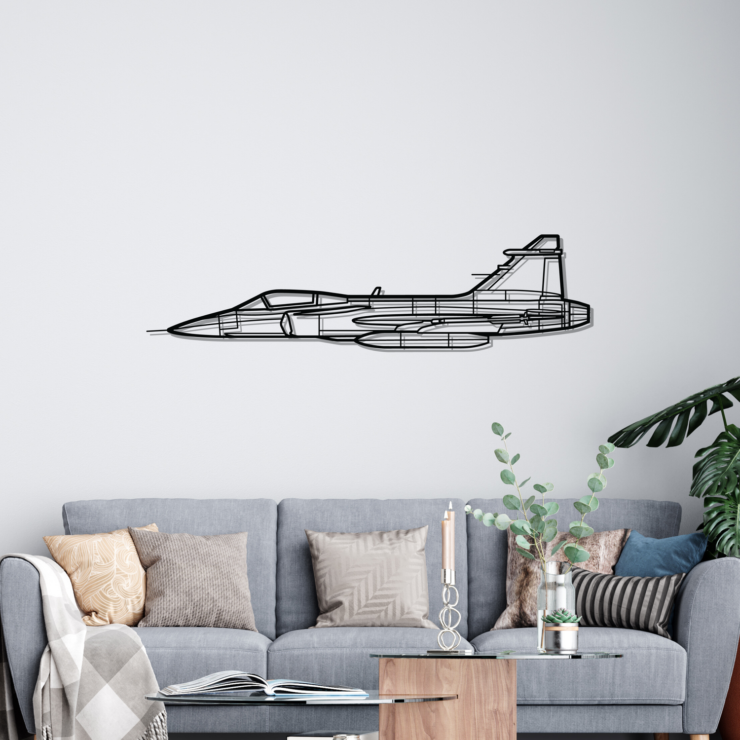 Décoration murale en métal - JAS 39 aircraftvibes
