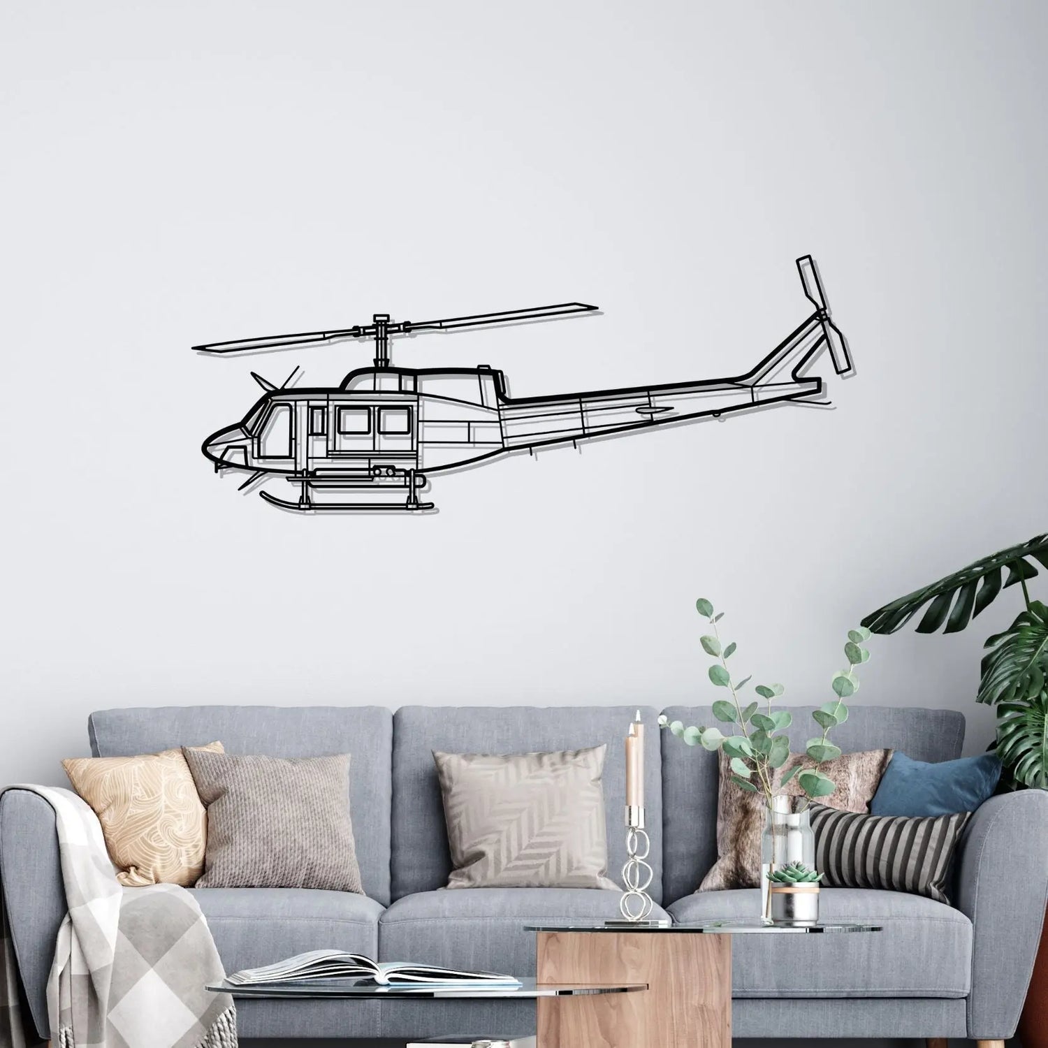 Décoration murale en métal - Bell 212 aircraftvibes