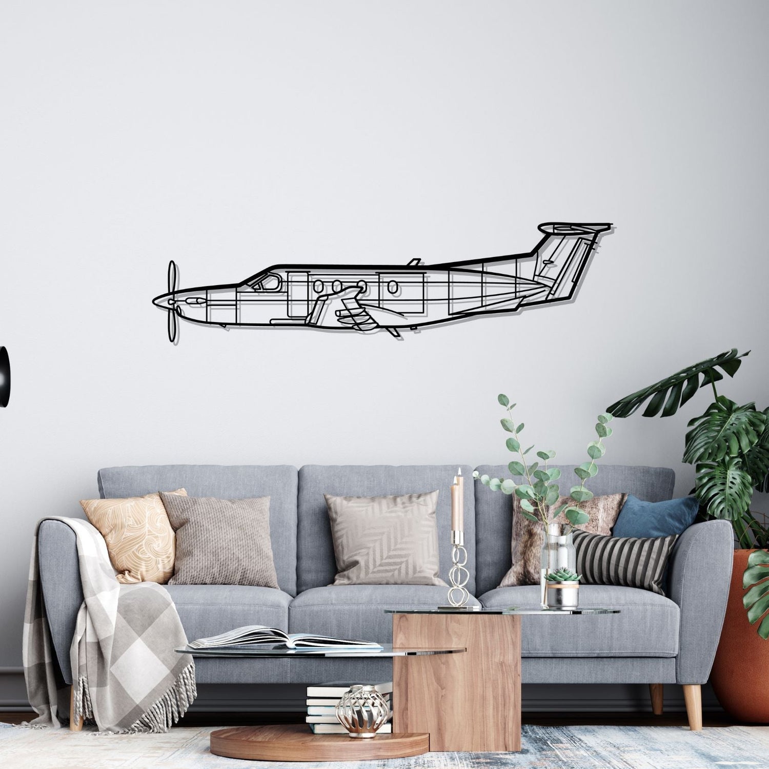 Décoration murale en métal - PC 12 aircraftvibes