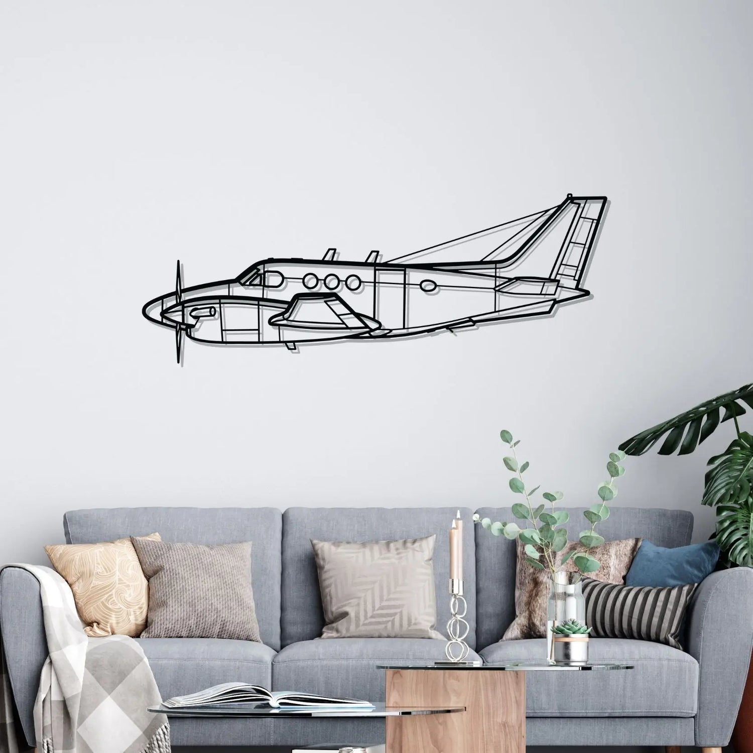 Décoration murale en métal - King Air aircraftvibes