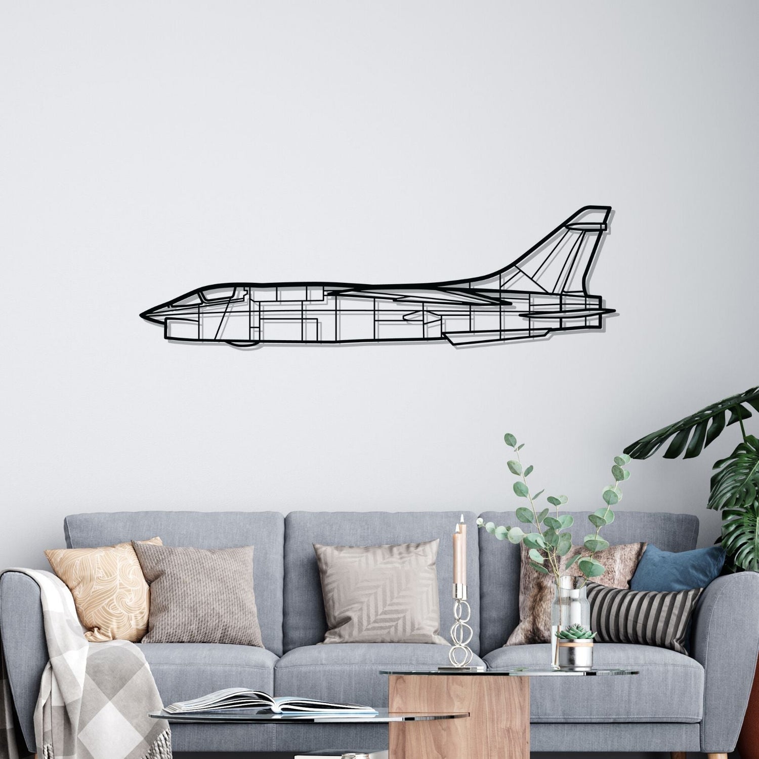 Décoration murale en métal - RF-8G Silhouette aircraftvibes