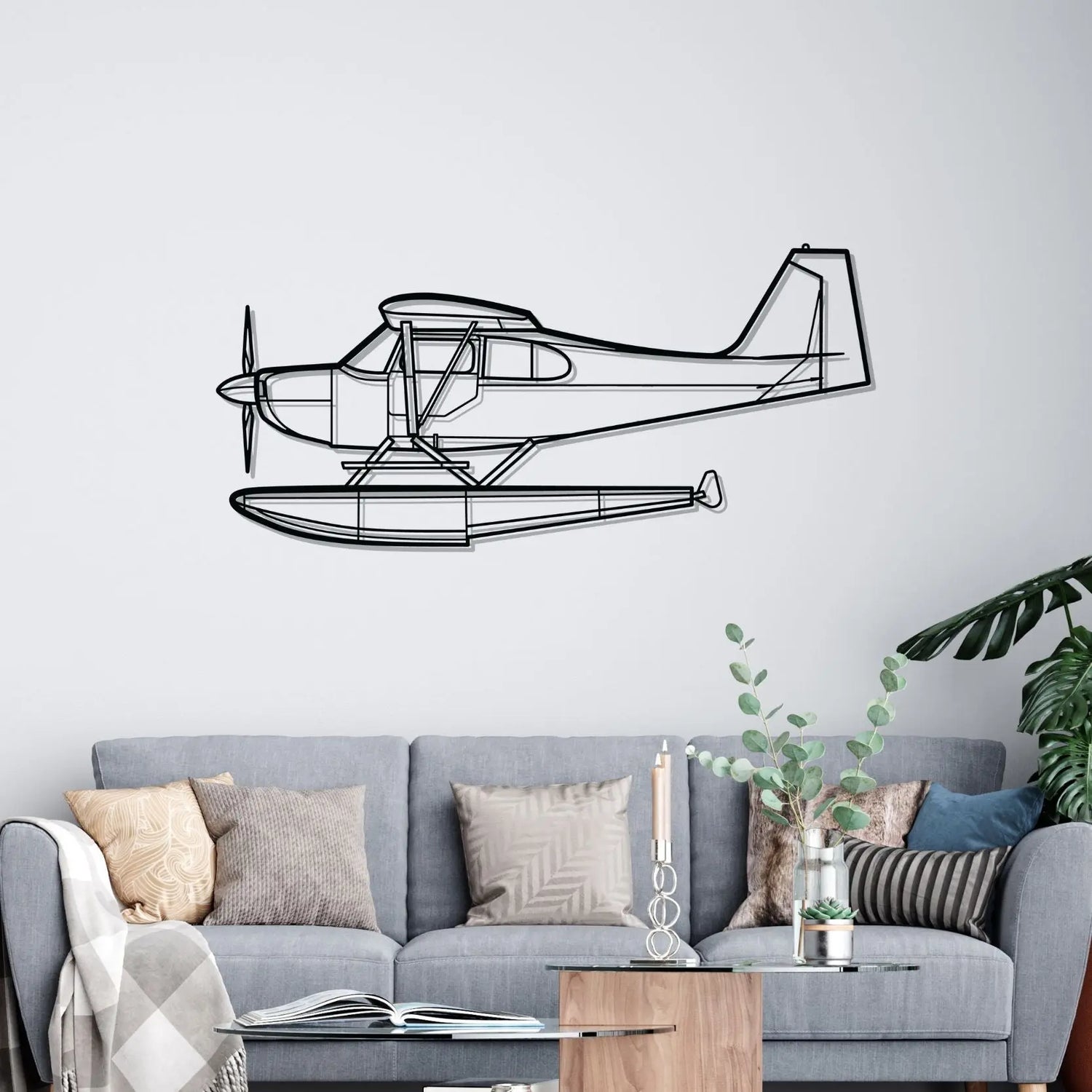 Décoration murale en métal - Citabria Silhouette aircraftvibes