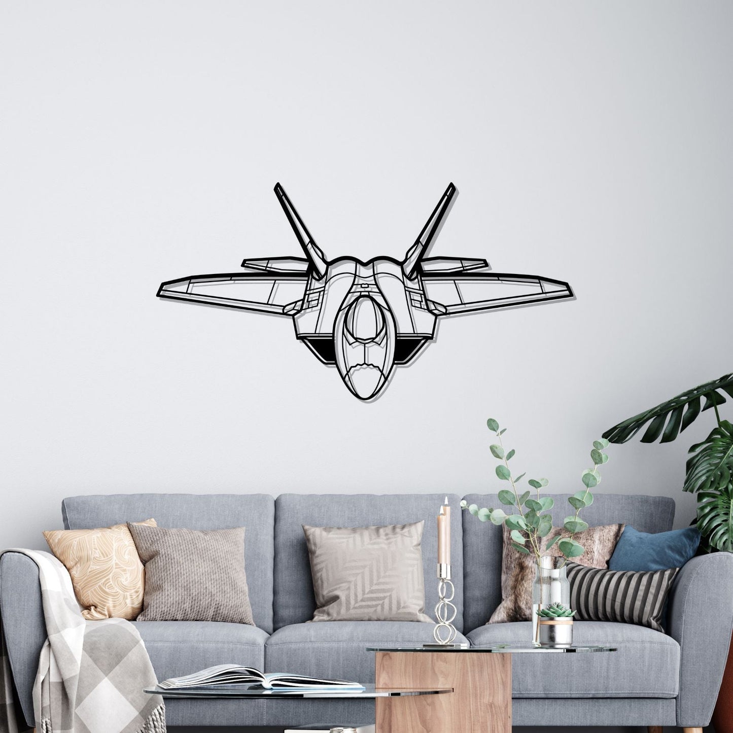 Décoration murale en métal - F-22 Raptor