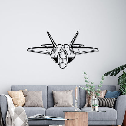 Décoration murale en métal - F-22 Raptor