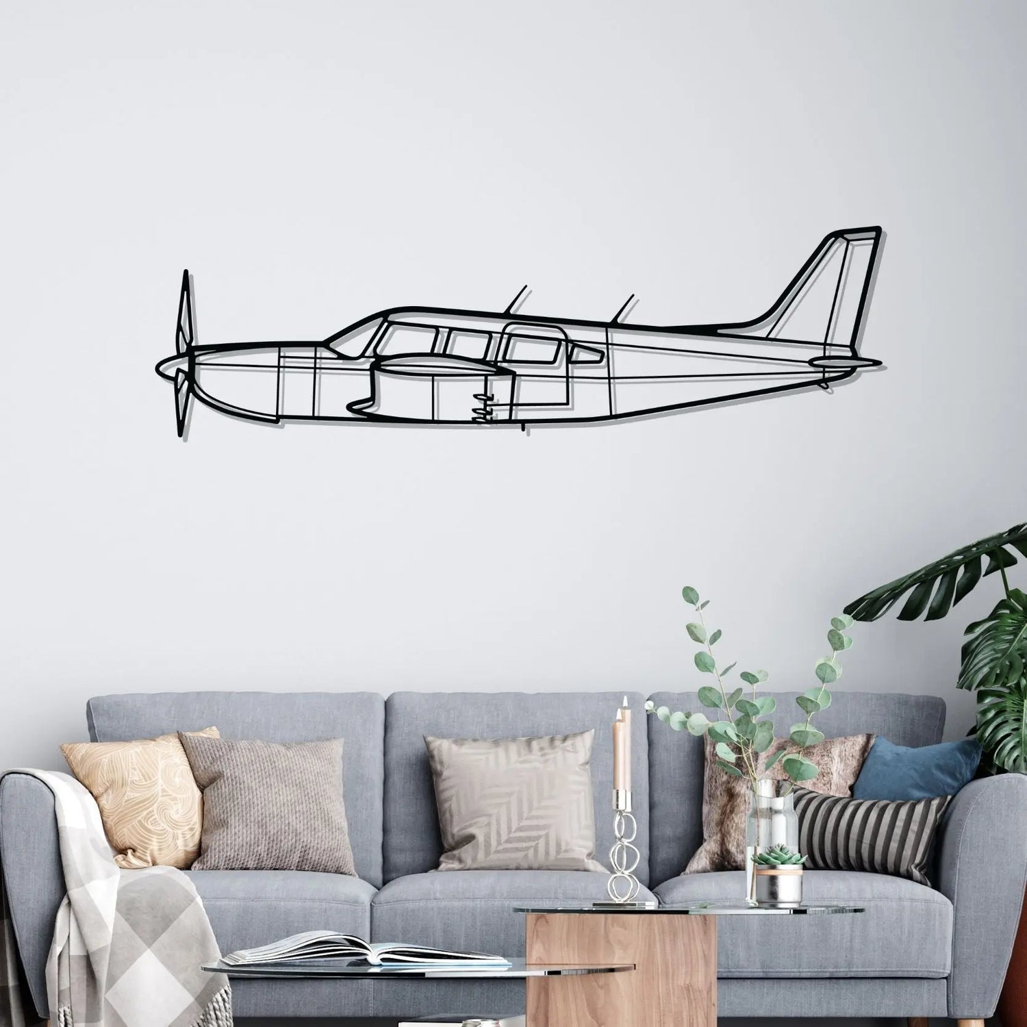 Décoration murale en métal - PA32R-301 Silhouette aircraftvibes