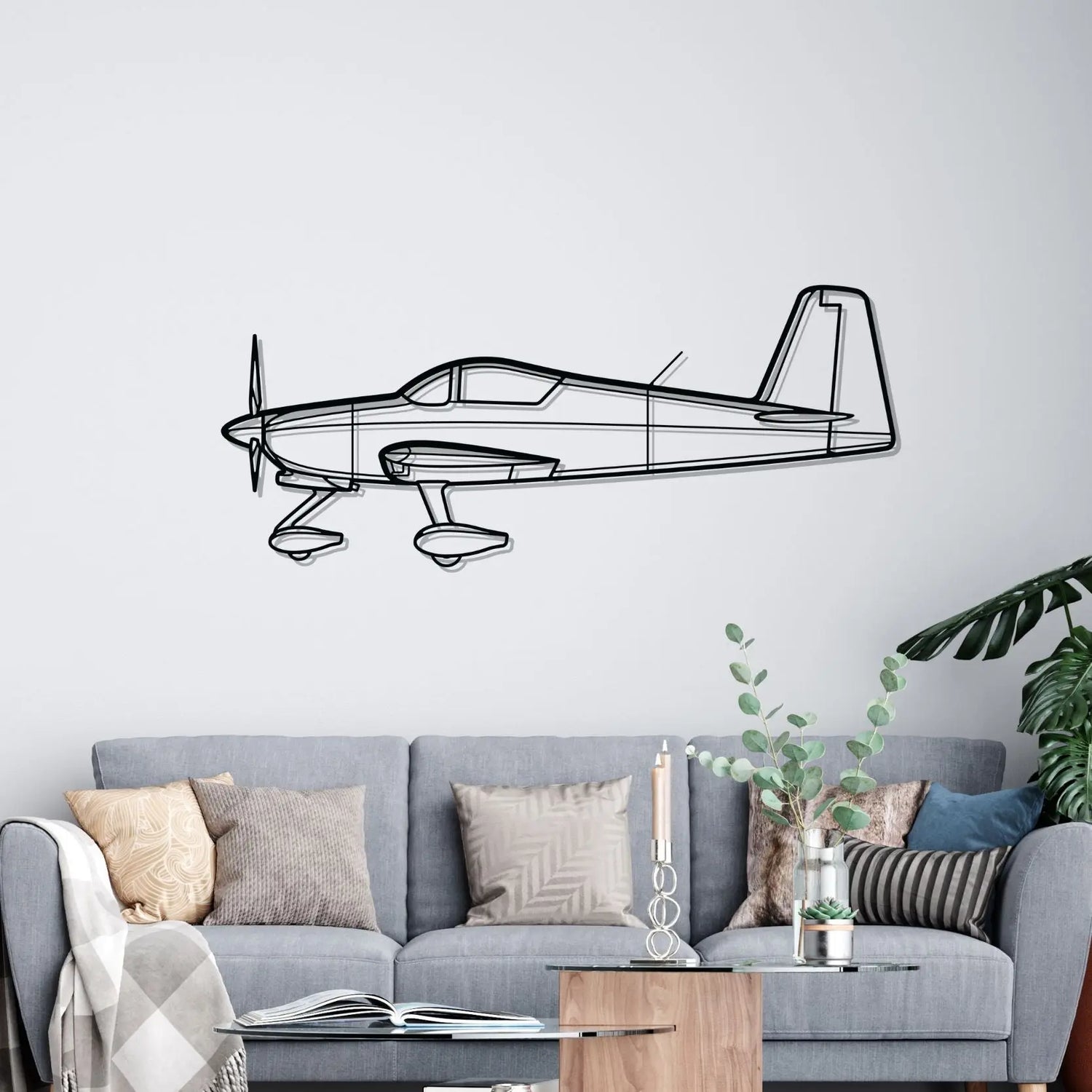 Décoration murale en métal - RV-7 Silhouette aircraftvibes