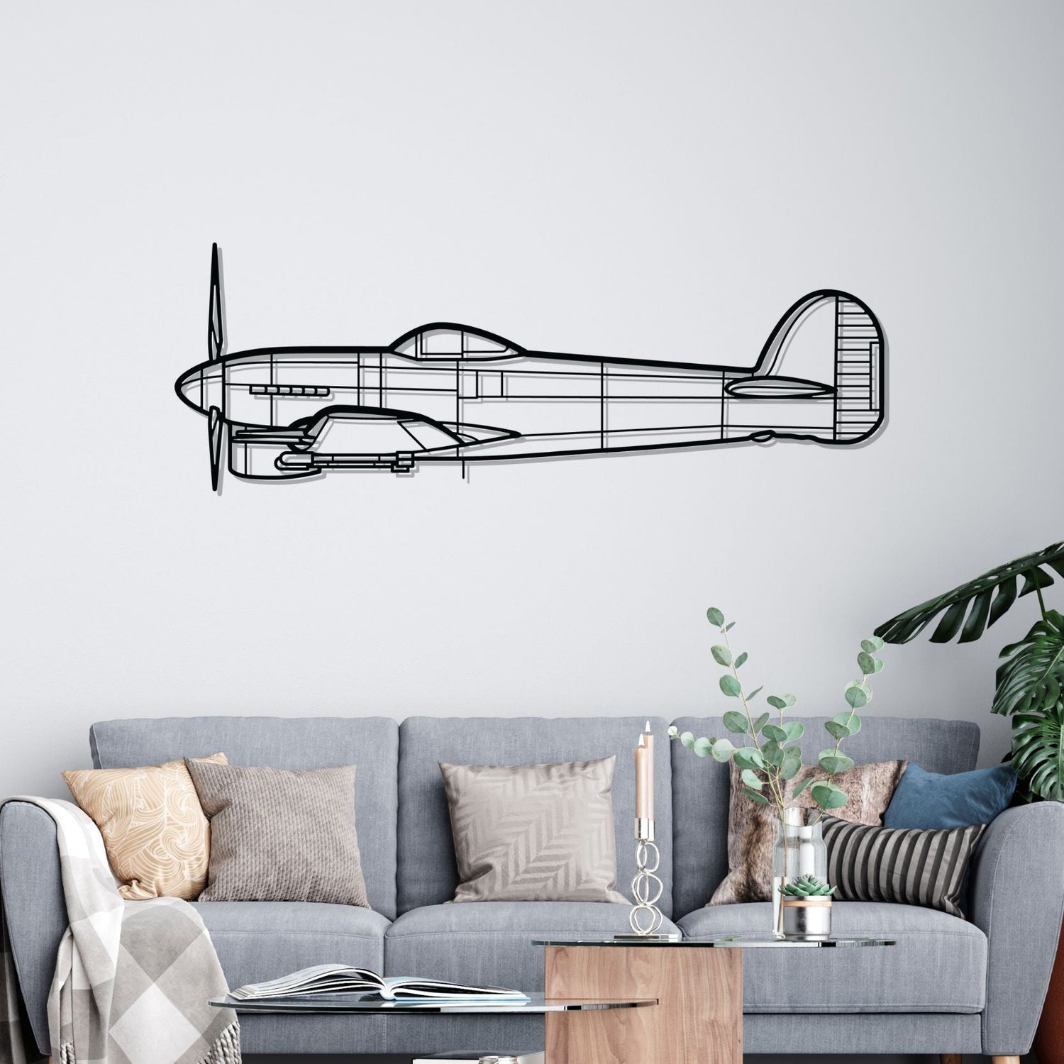 Décoration murale en métal - Typhoon Silhouette aircraftvibes