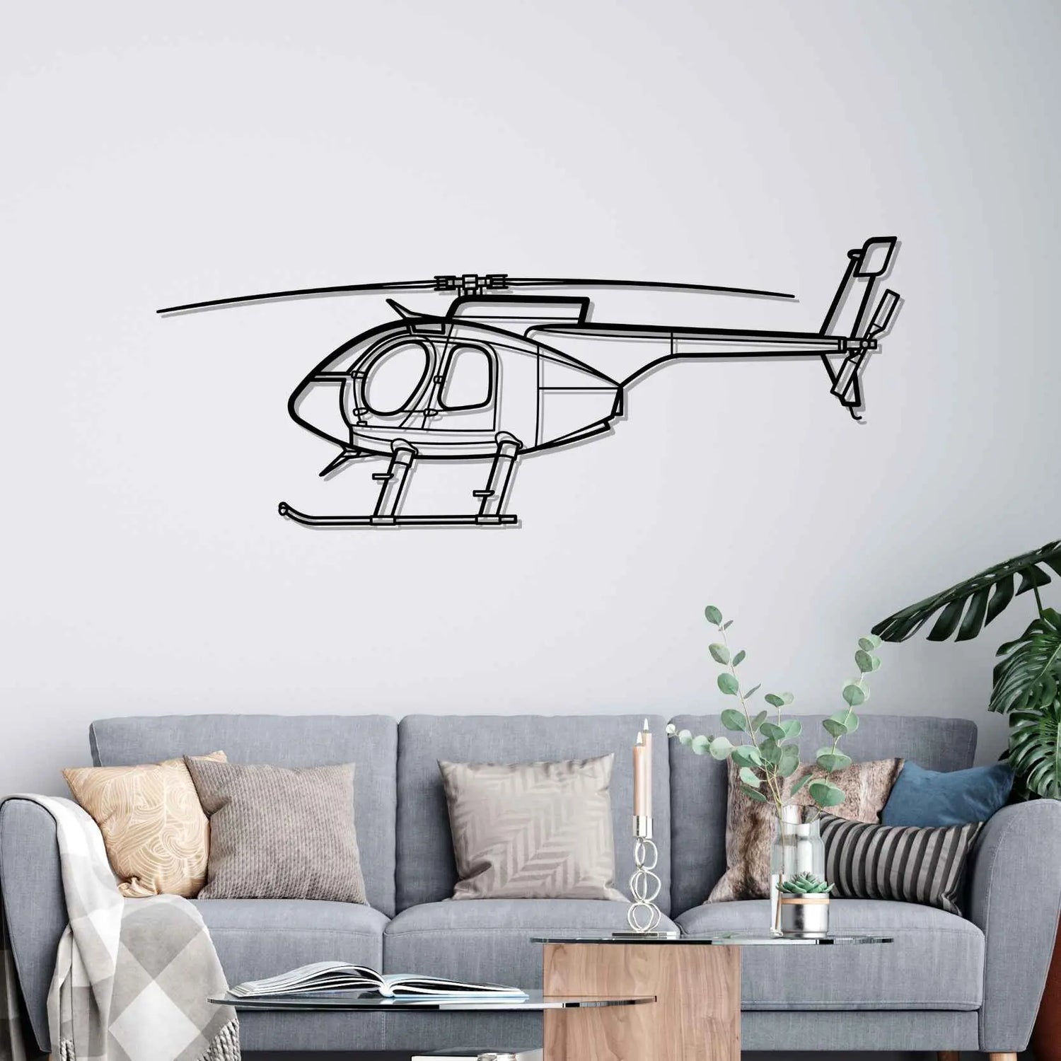 Décoration murale en métal - 530F Silhouette aircraftvibes