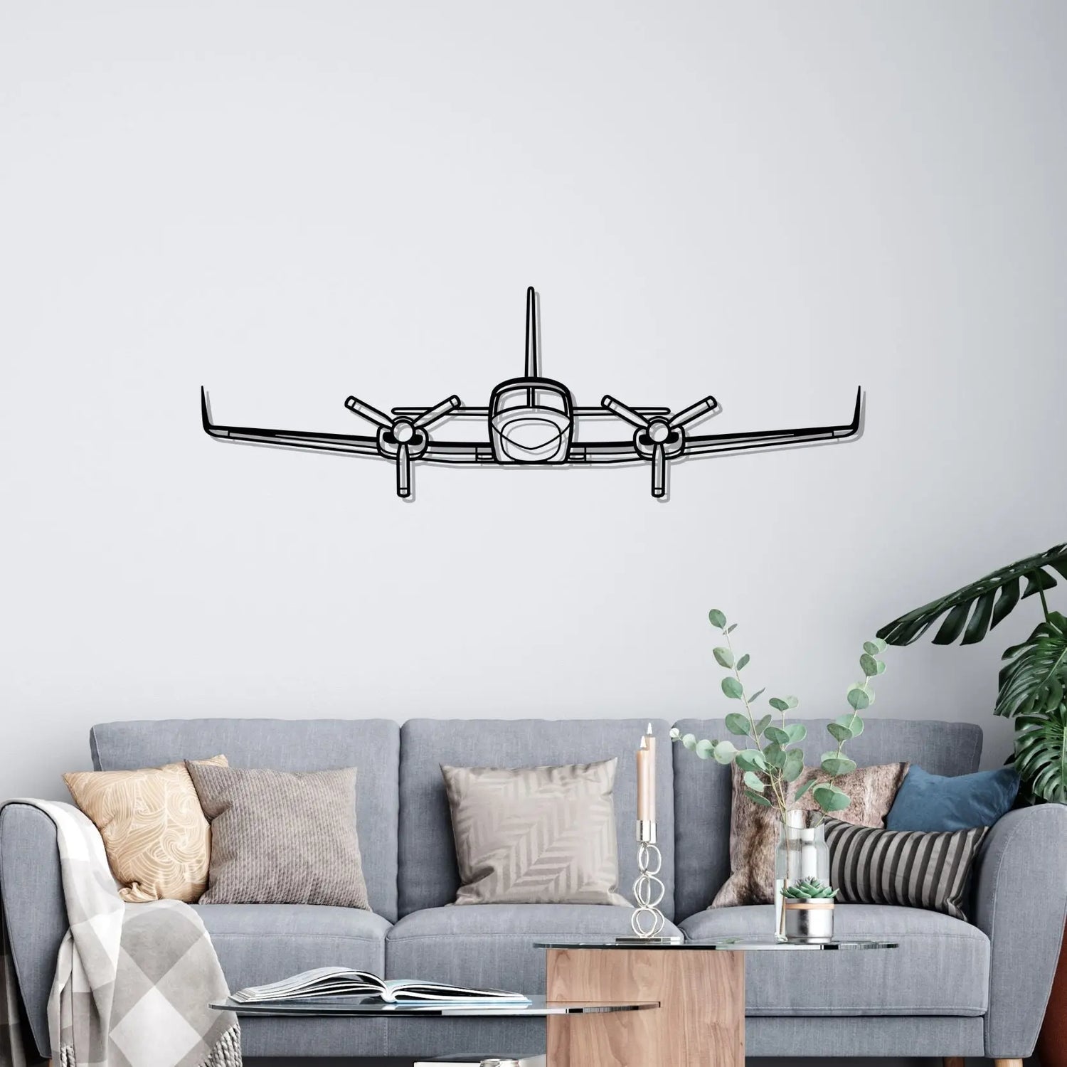 Décoration murale en métal - 421C Front aircraftvibes