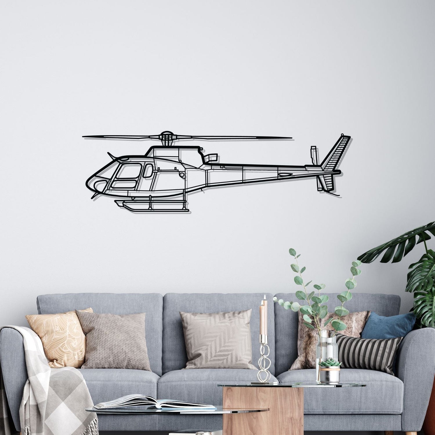Décoration murale en métal - AS 350 aircraftvibes