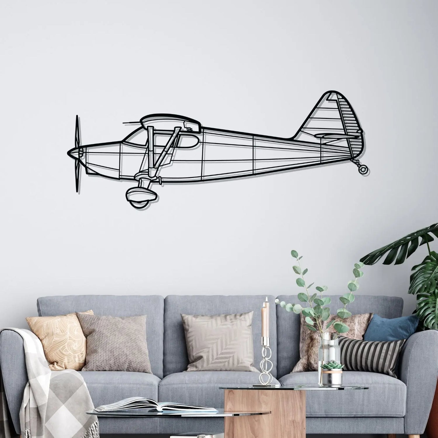 Décoration murale en métal - 108-2 Silhouette aircraftvibes