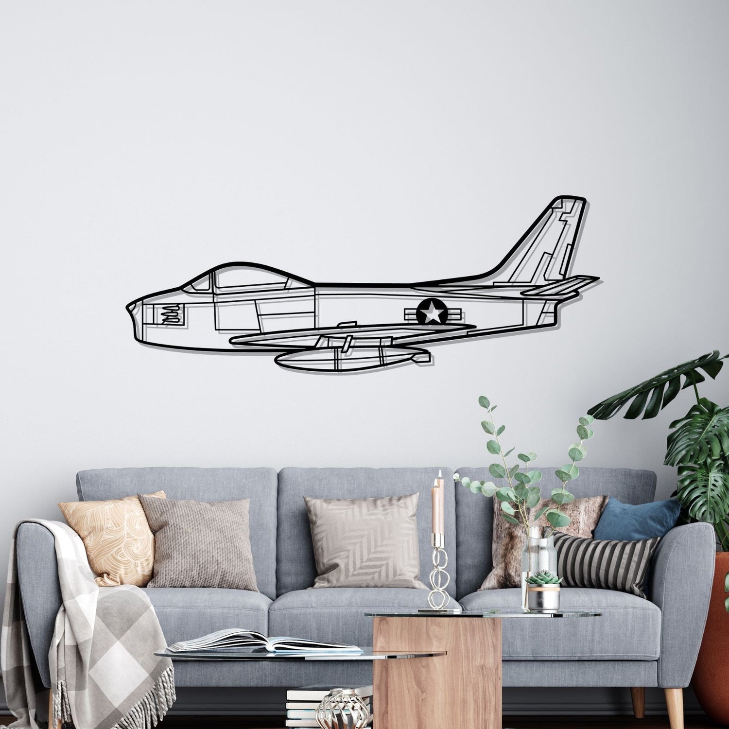 Décoration murale en métal - F-86 Sabre aircraftvibes
