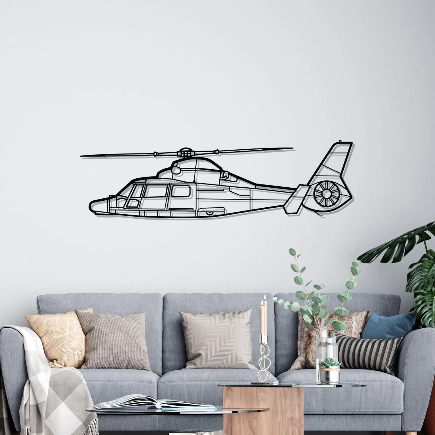 Décoration murale en métal - Dauphin AS365N3+ aircraftvibes