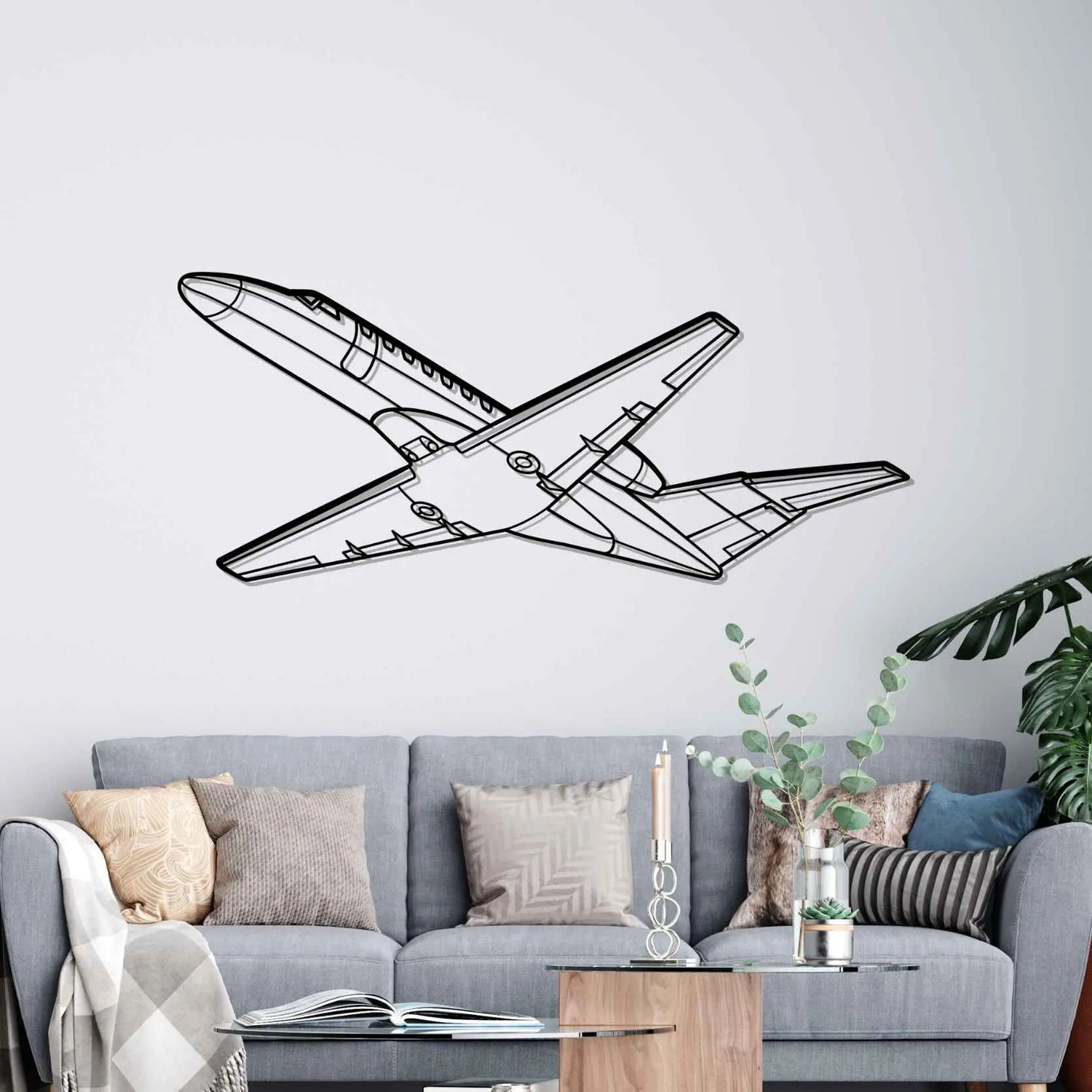Décoration murale en métal - CJ3 Angle aircraftvibes