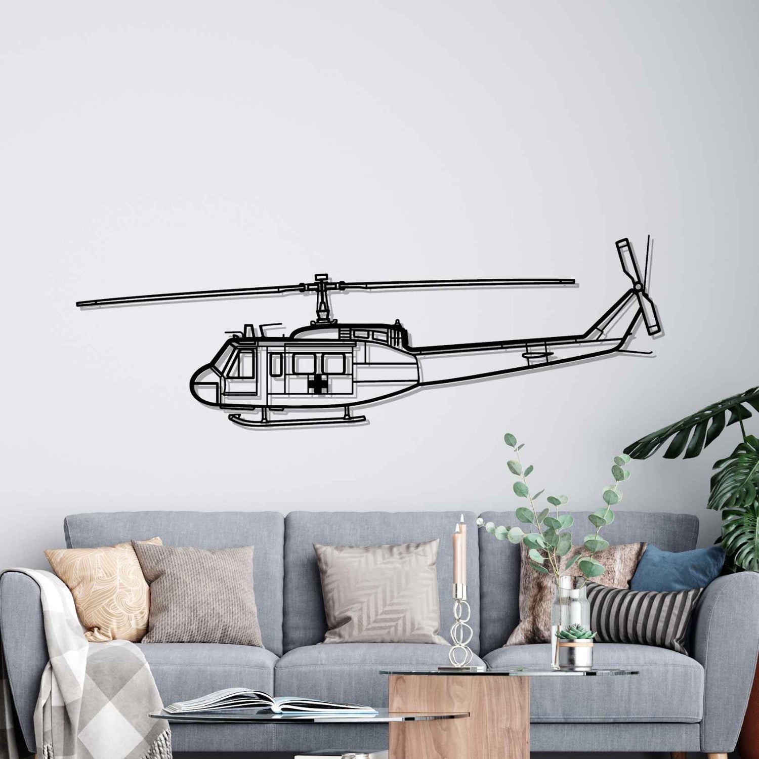 Décoration murale en métal - UH-1 Iroquois aircraftvibes