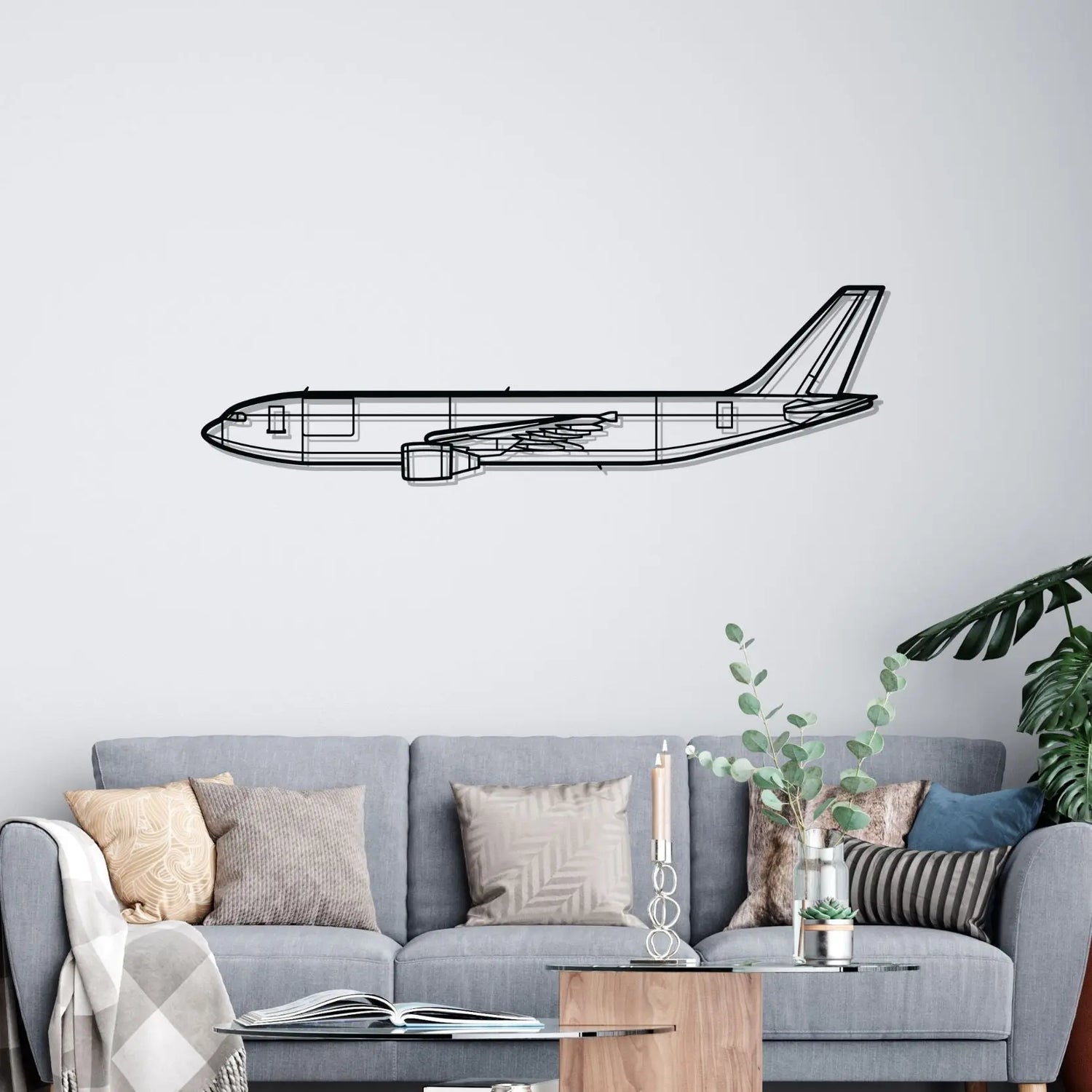 Décoration murale en métal - A300-600F Silhouette aircraftvibes