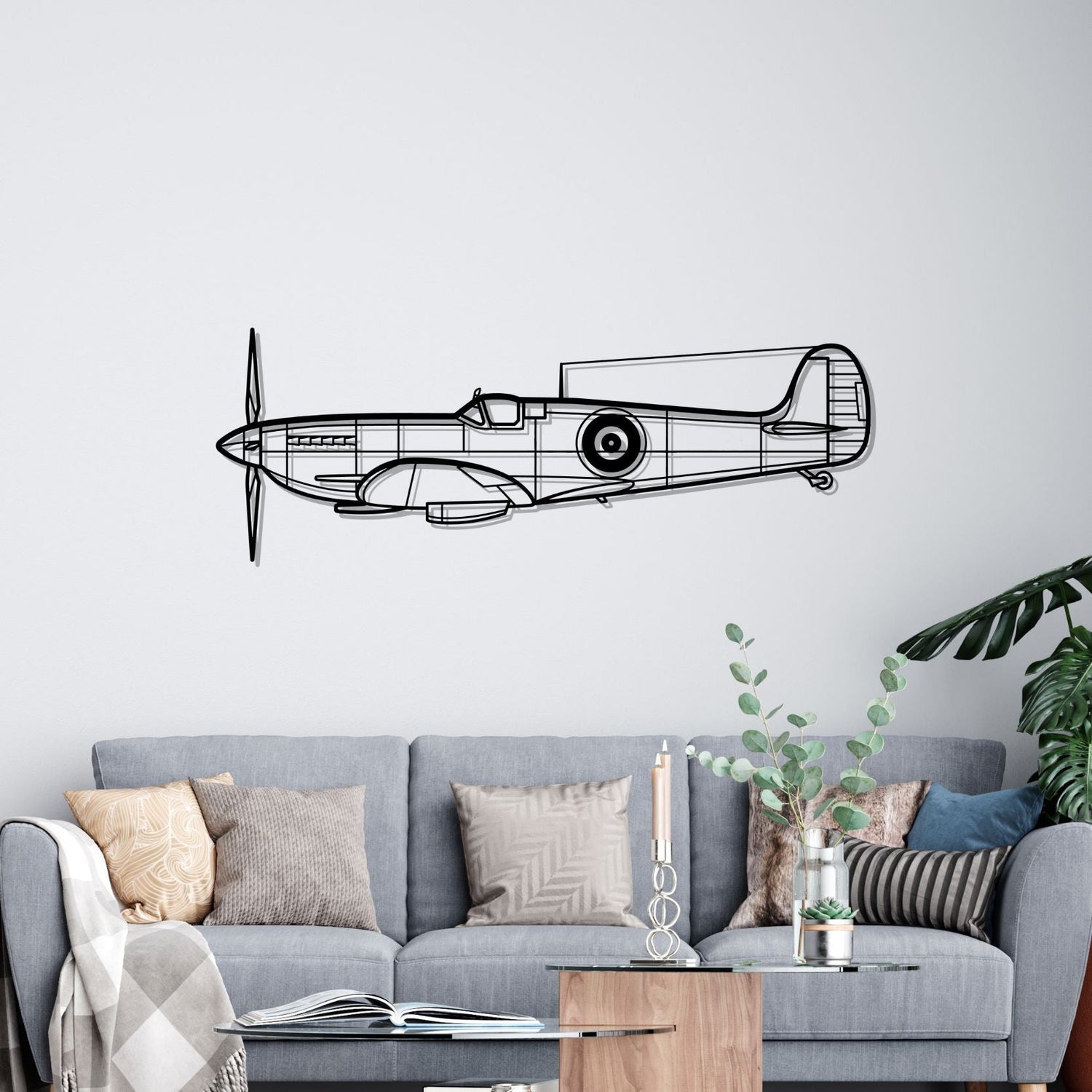 Décoration murale en métal - Spitfire MK aircraftvibes