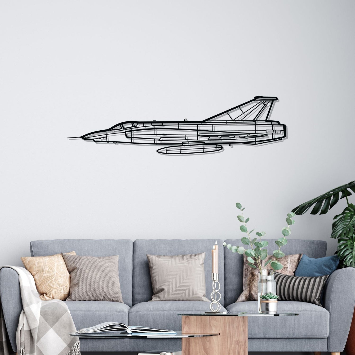 Décoration murale en métal - RF-35 Draken aircraftvibes
