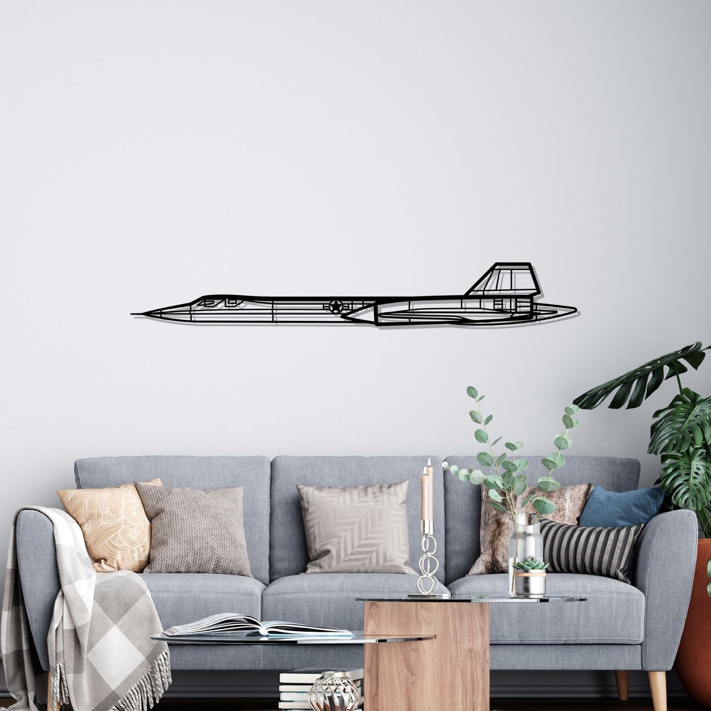 Décoration murale en métal - SR71 BlackBird