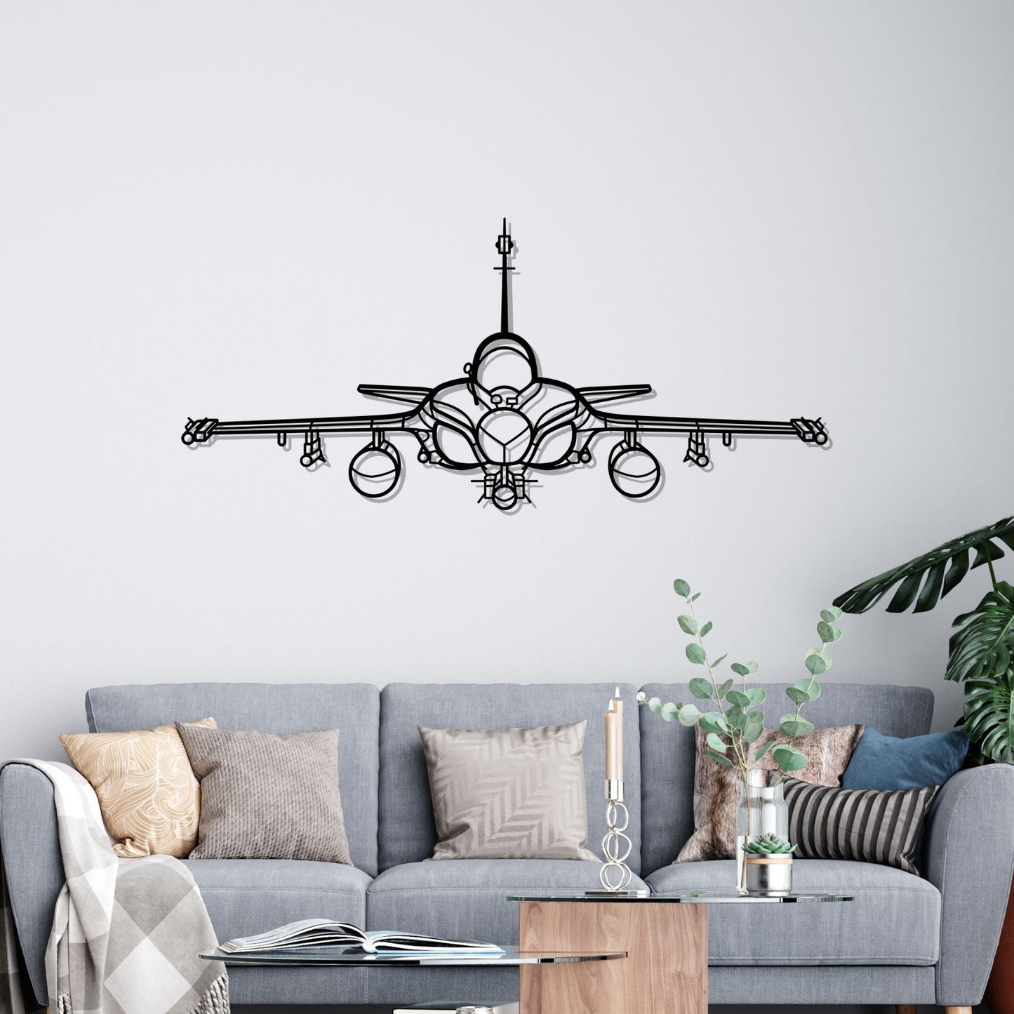 Décoration murale en métal - Rafale Front