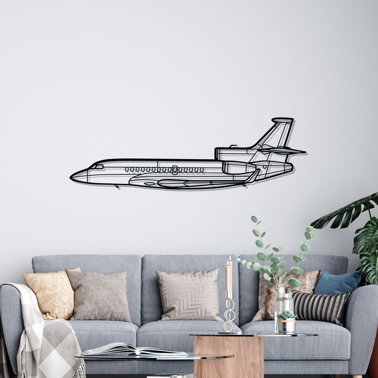 Décoration murale en métal - Falcon 7X aircraftvibes