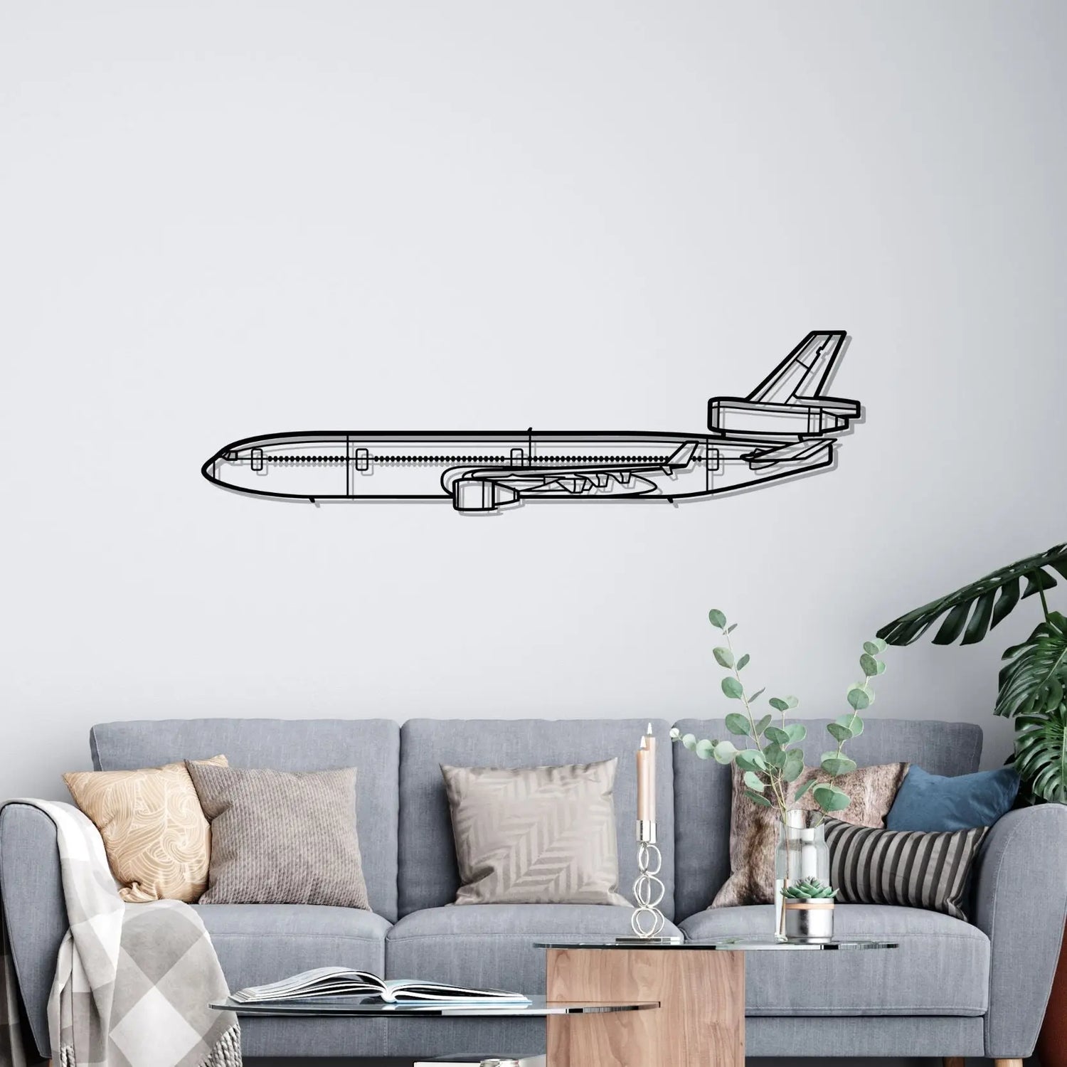 Décoration murale en métal - MD-11 Silhouette aircraftvibes
