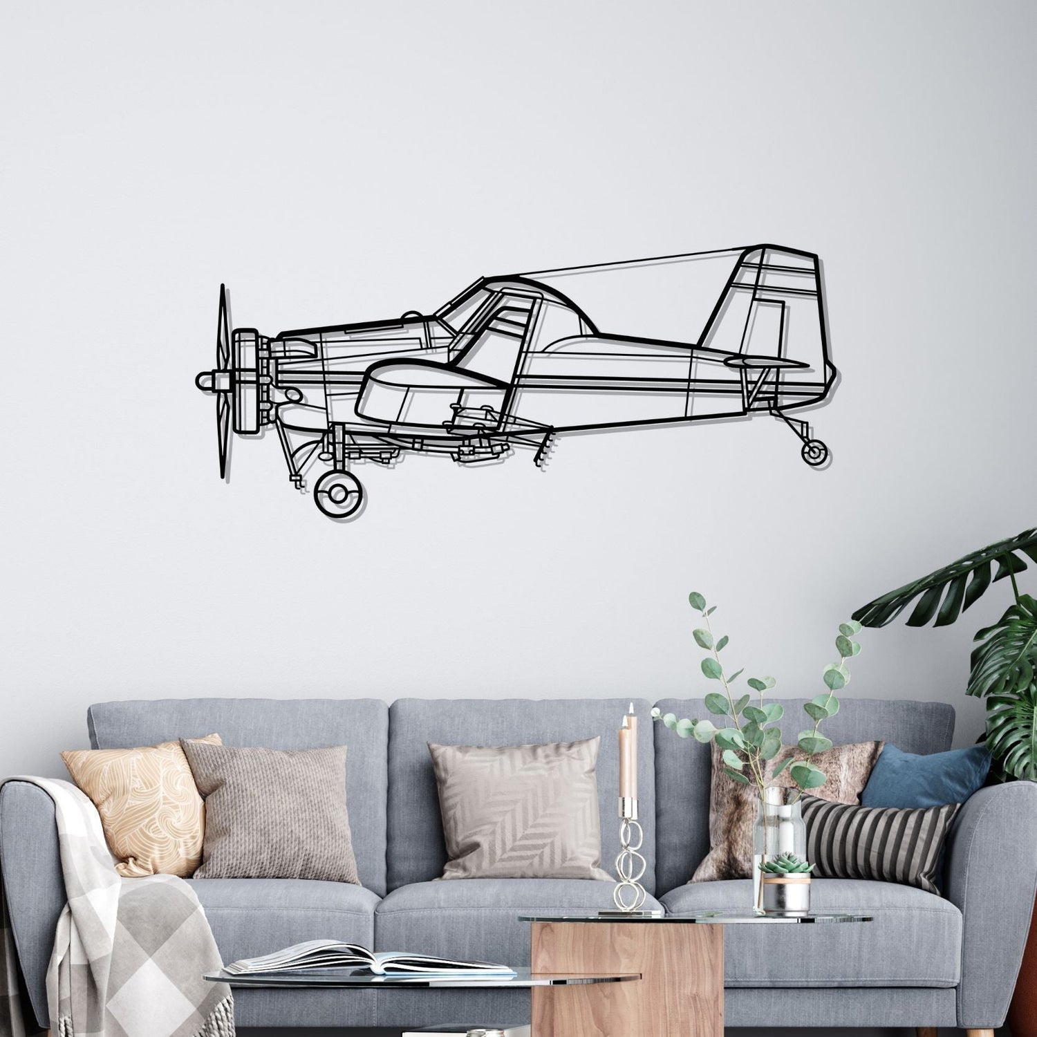 Décoration murale en métal - AT-301 Silhouette aircraftvibes