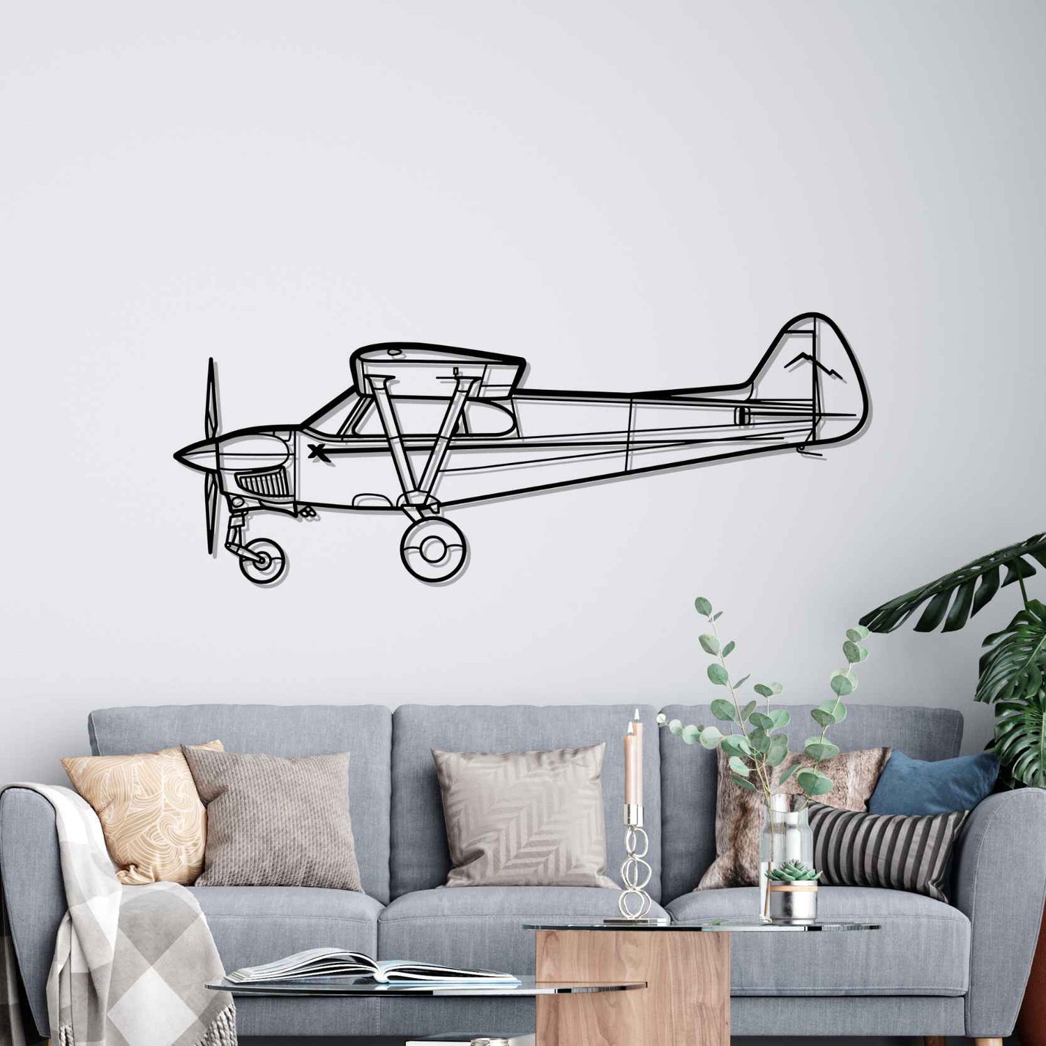 Décoration murale en métal - NXCUB Silhouette aircraftvibes