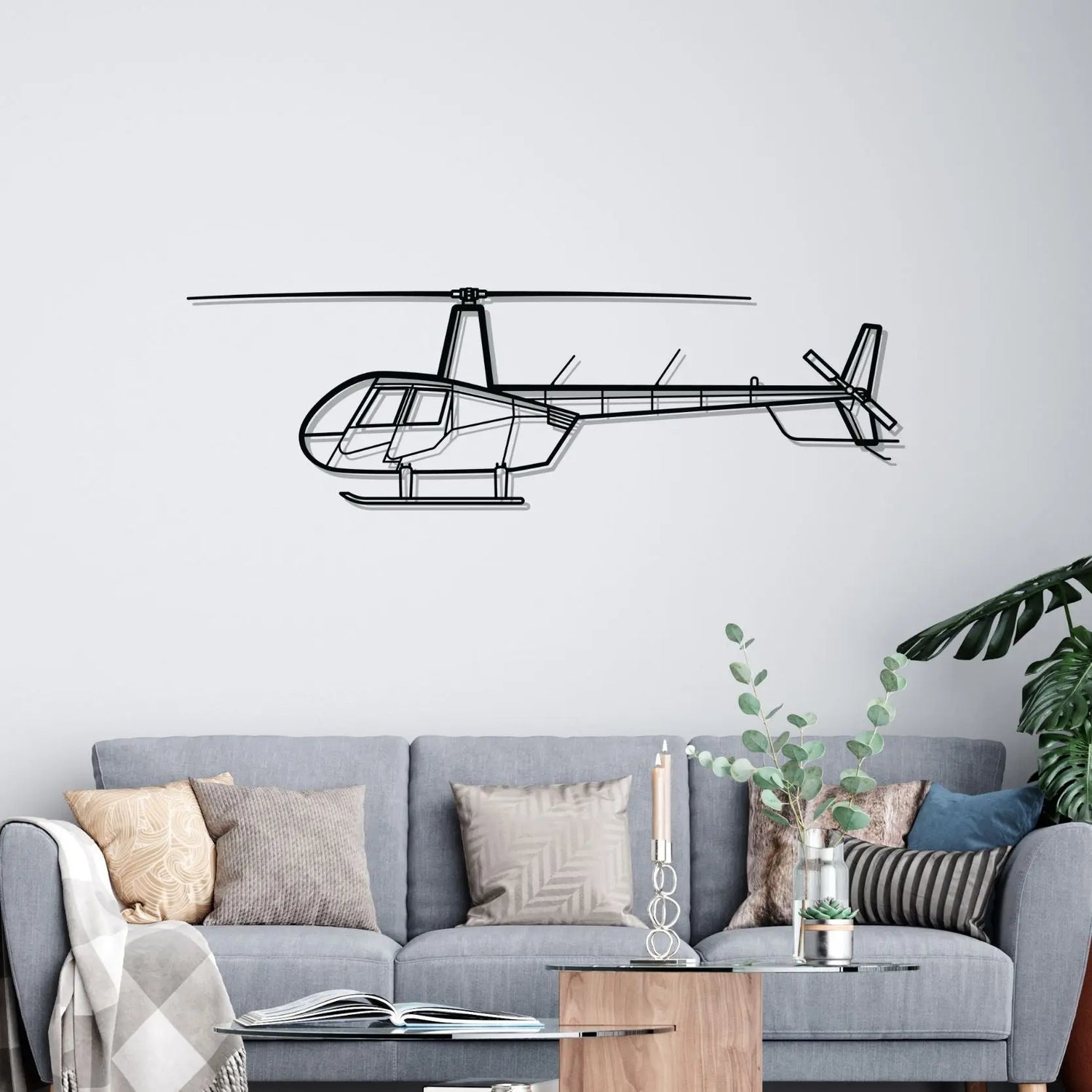 Décoration murale en métal - R44 Raven aircraftvibes