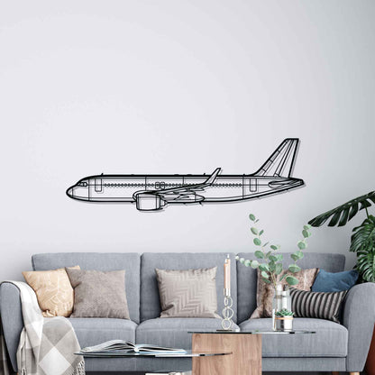 Décoration murale en métal - A320neo Silhouette