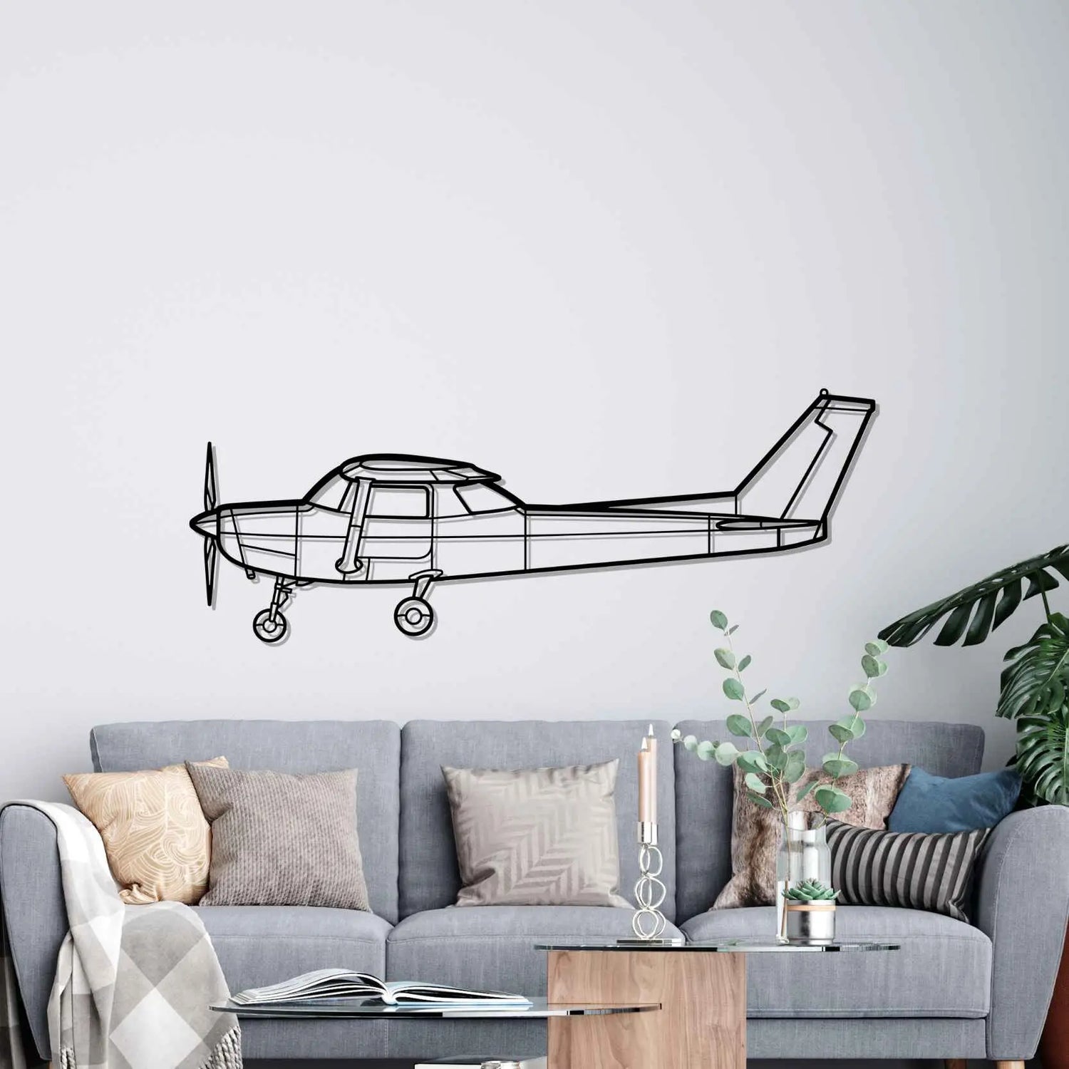 Décoration murale en métal - 152 Silhouette aircraftvibes