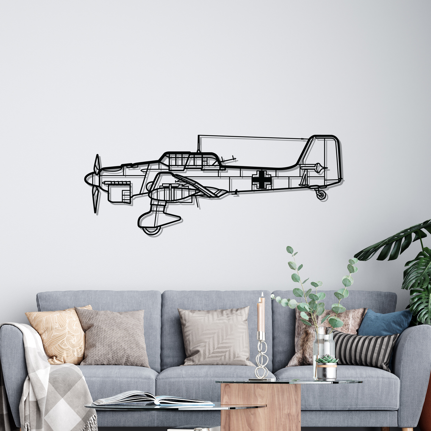 Décoration murale en métal - Stuka JU-87 aircraftvibes
