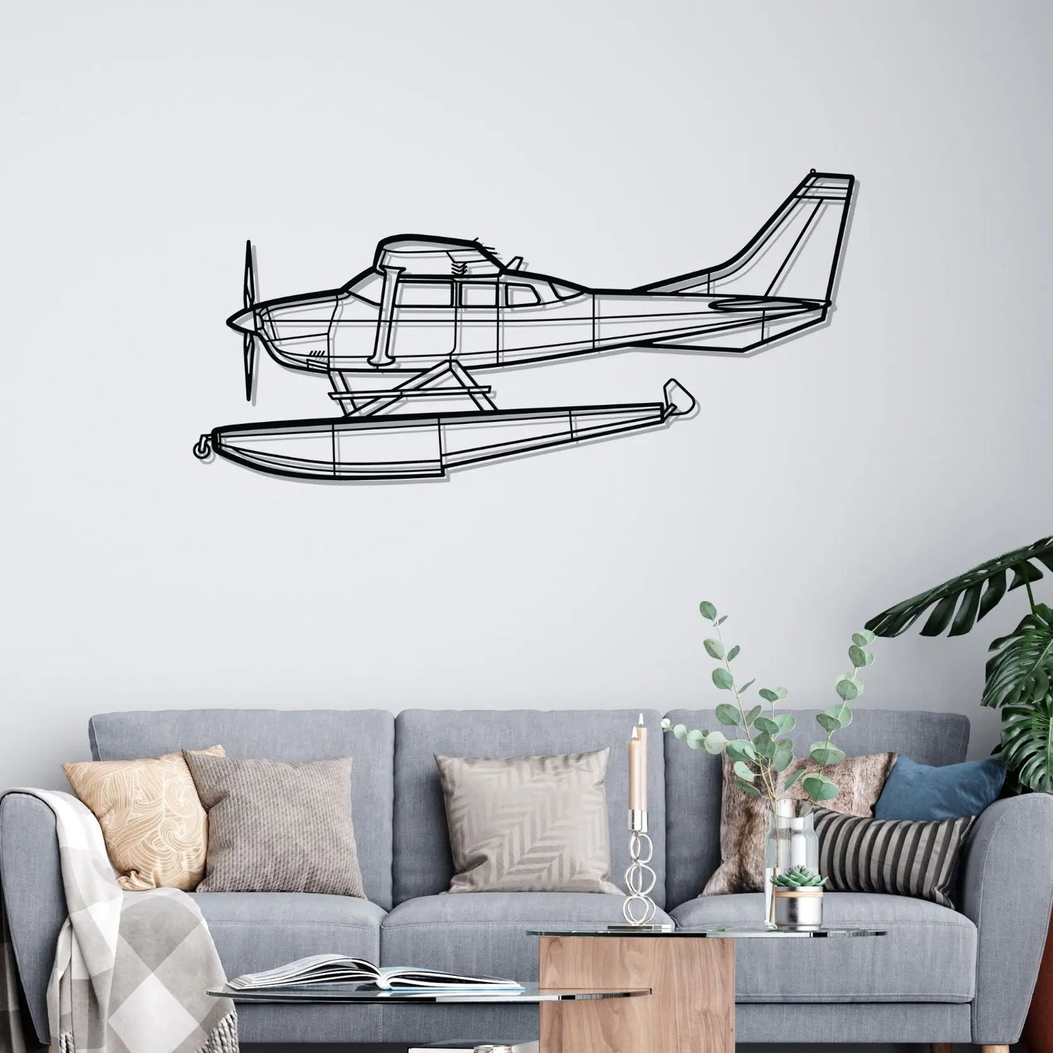 Décoration murale en métal - 206 Turbo aircraftvibes
