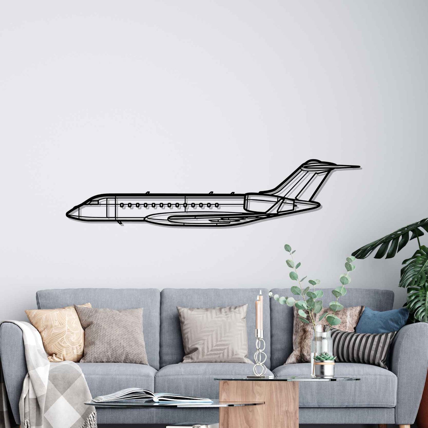Décoration murale en métal - Global 6000 aircraftvibes