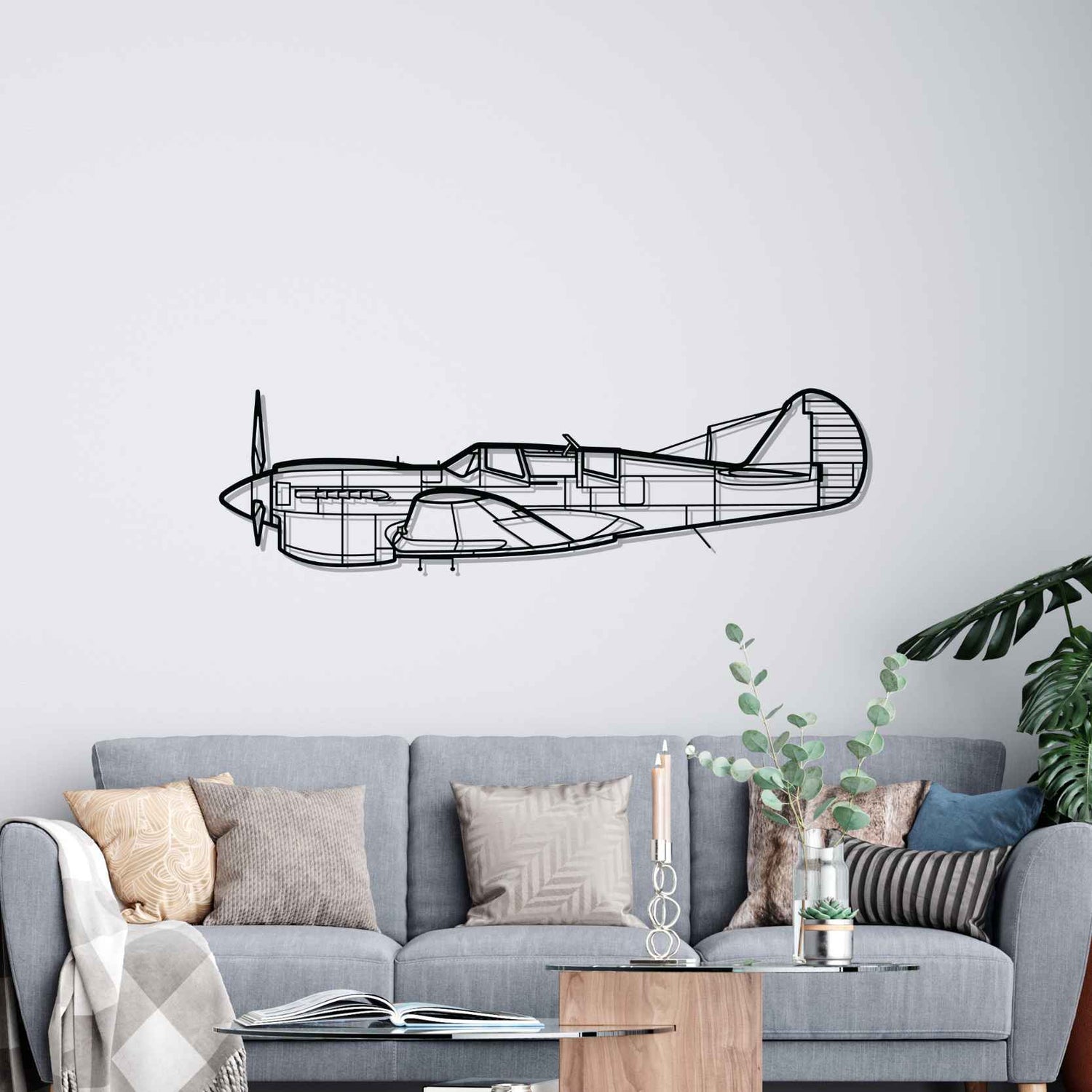 Décoration murale en métal - TP-40N Warhawk aircraftvibes
