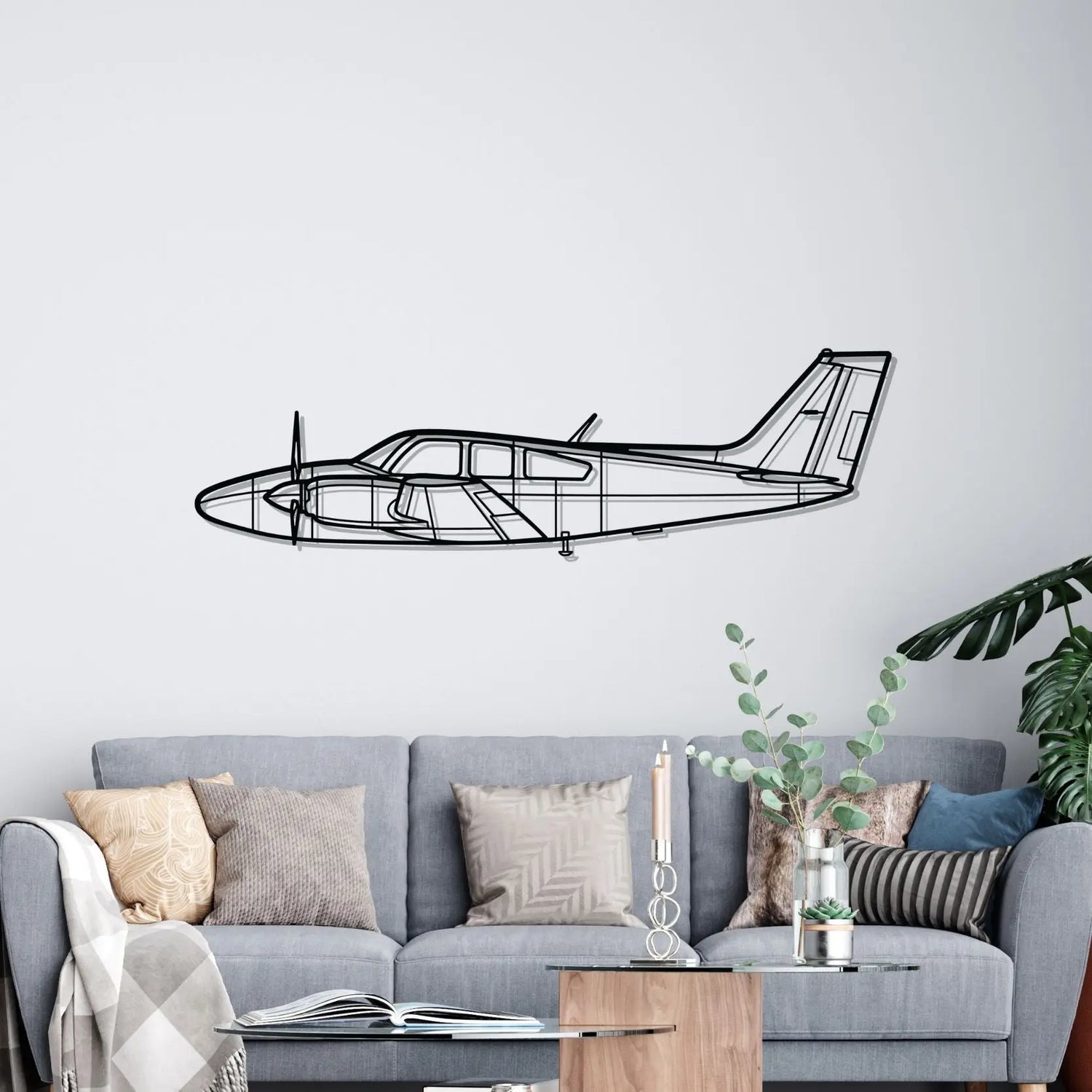 Décoration murale en métal - 95-B55 Baron aircraftvibes