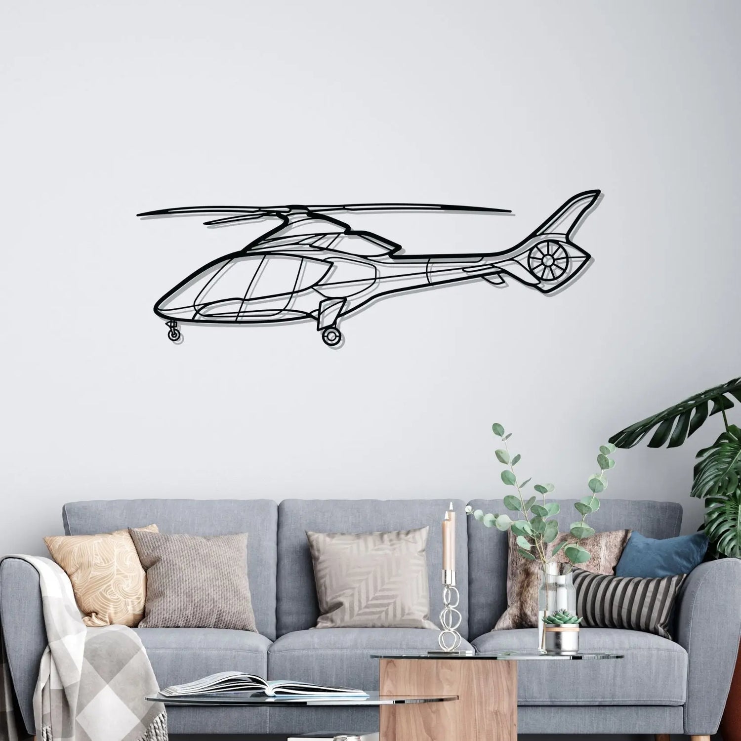 Décoration murale en métal - HX50 Silhouette aircraftvibes