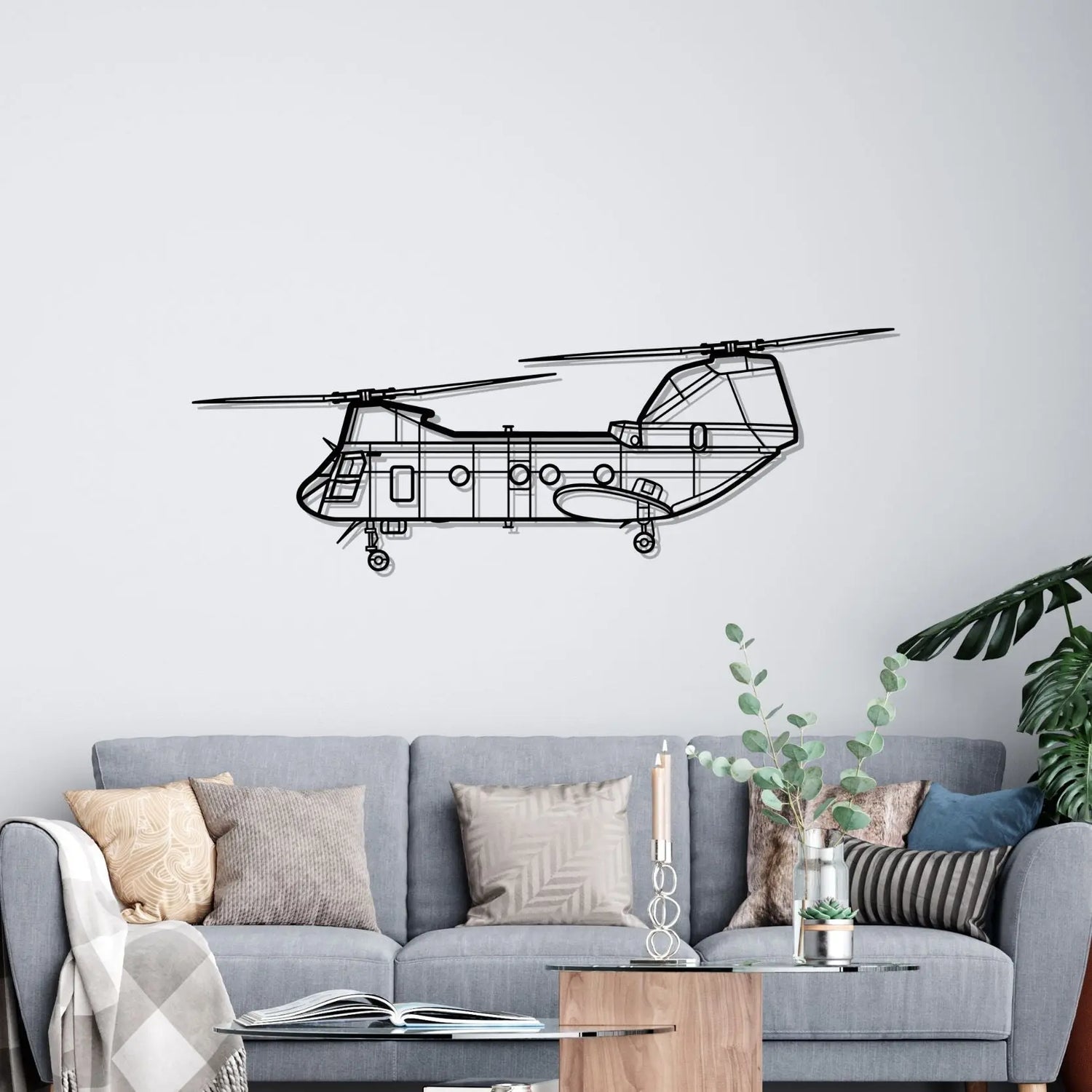 Décoration murale en métal - CH-46 Sea aircraftvibes