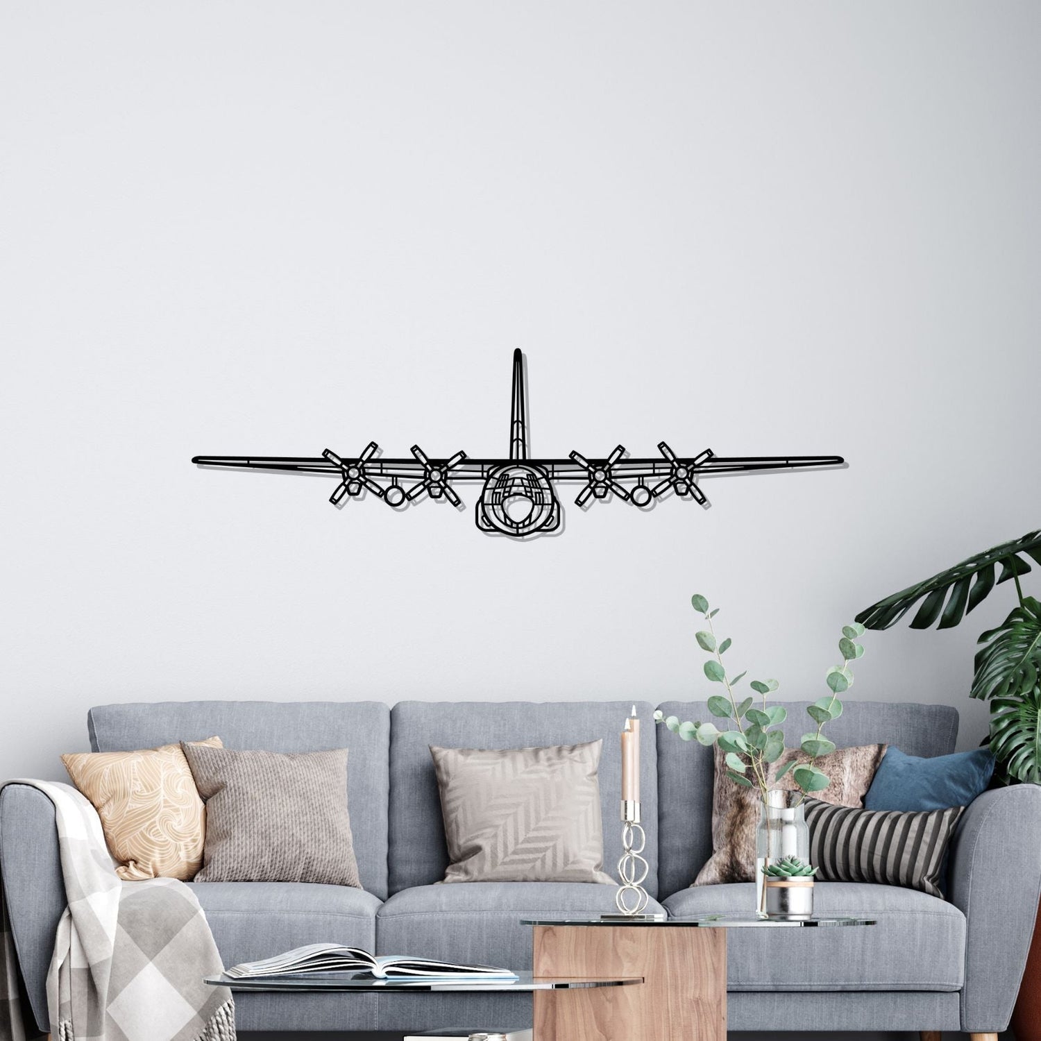 Décoration murale en métal - C-130H Hercules aircraftvibes