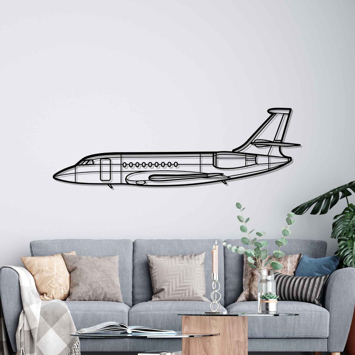 Décoration murale en métal - Falcon 2000 aircraftvibes