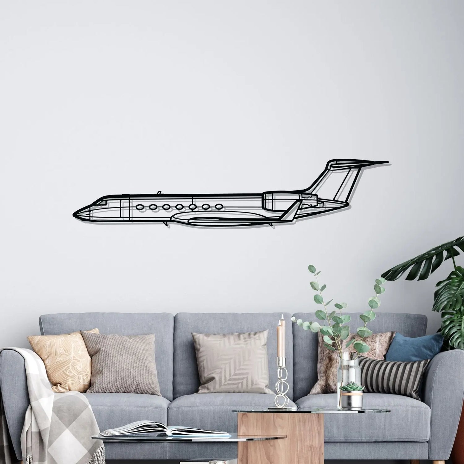 Décoration murale en métal - G550 Silhouette aircraftvibes