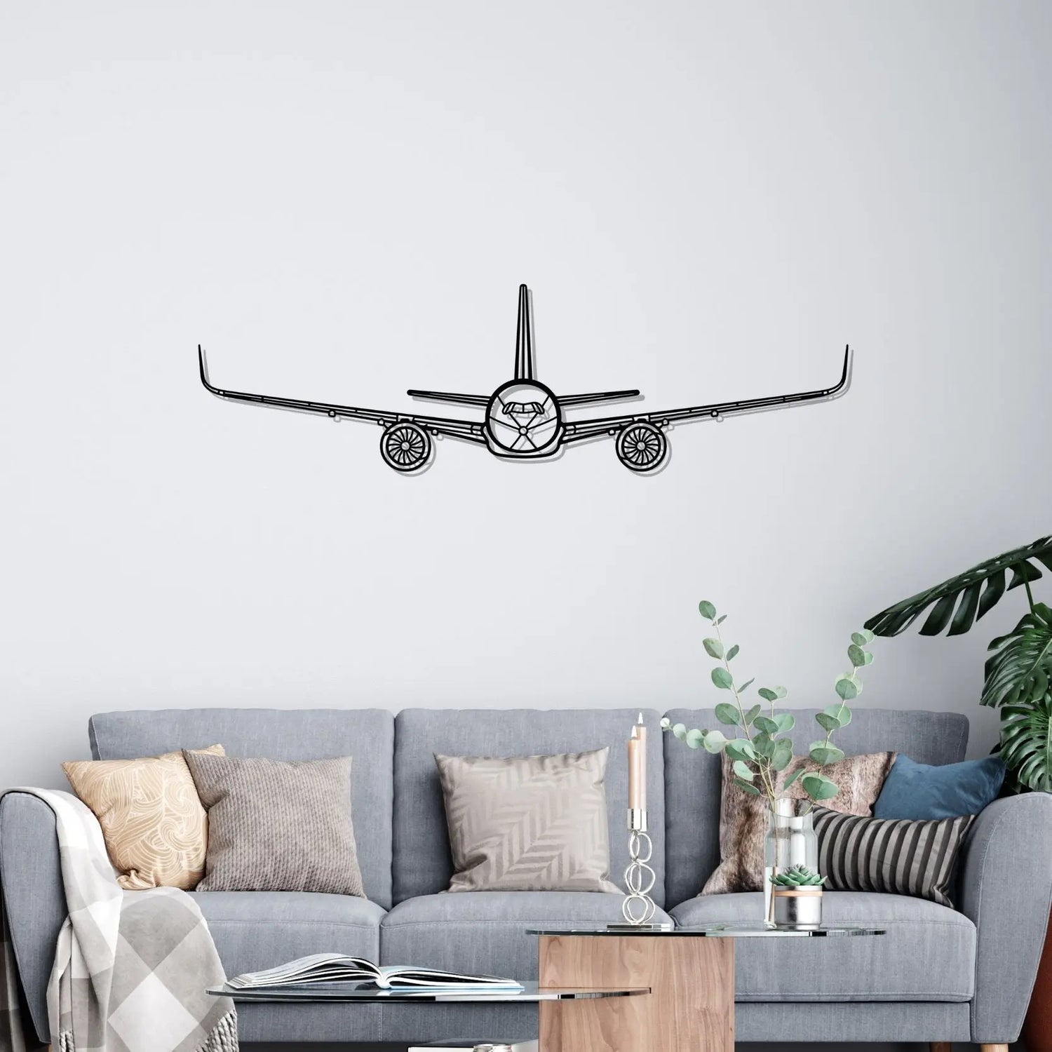 Décoration murale en métal - A350 Front aircraftvibes