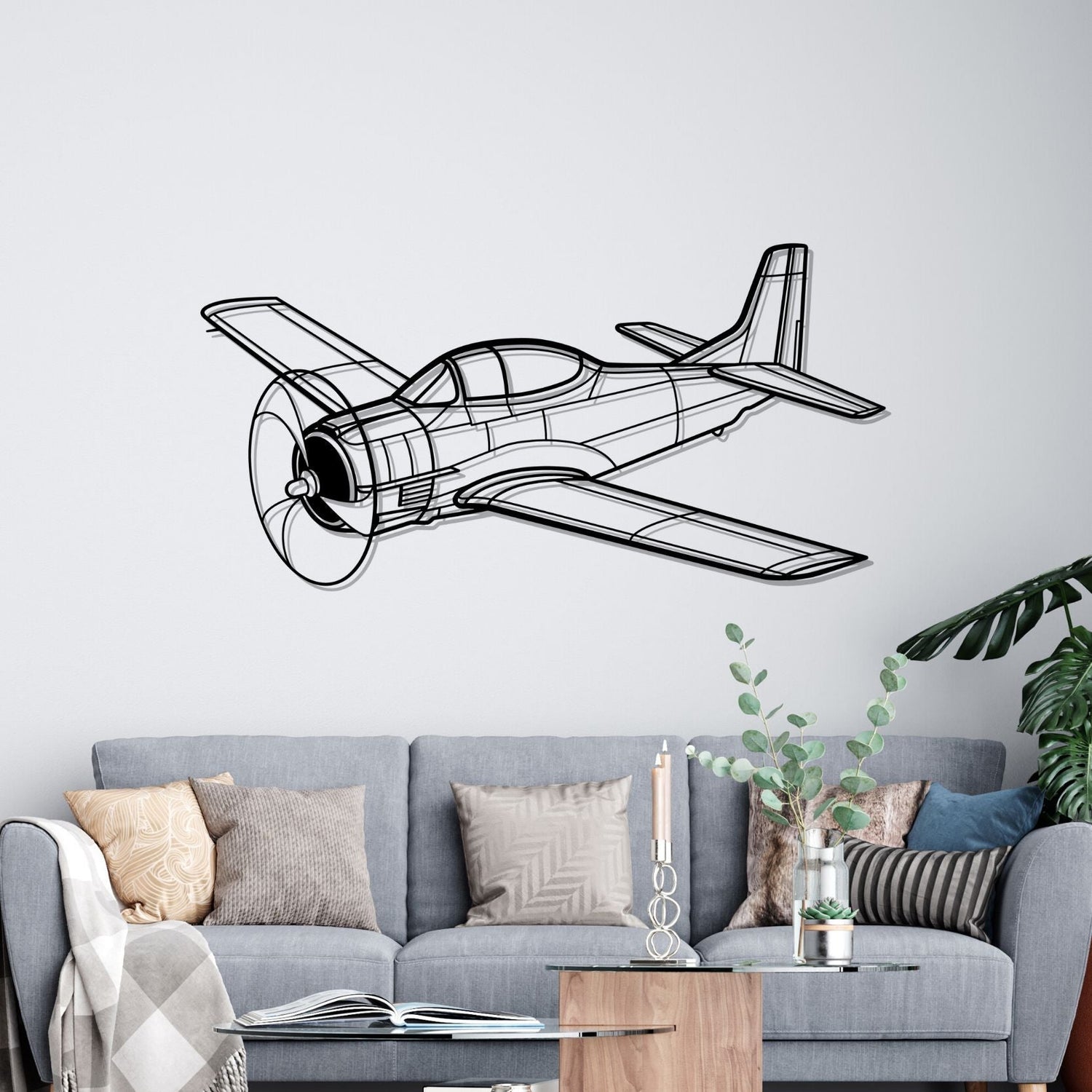 Décoration murale en métal - T-28 Trojan aircraftvibes