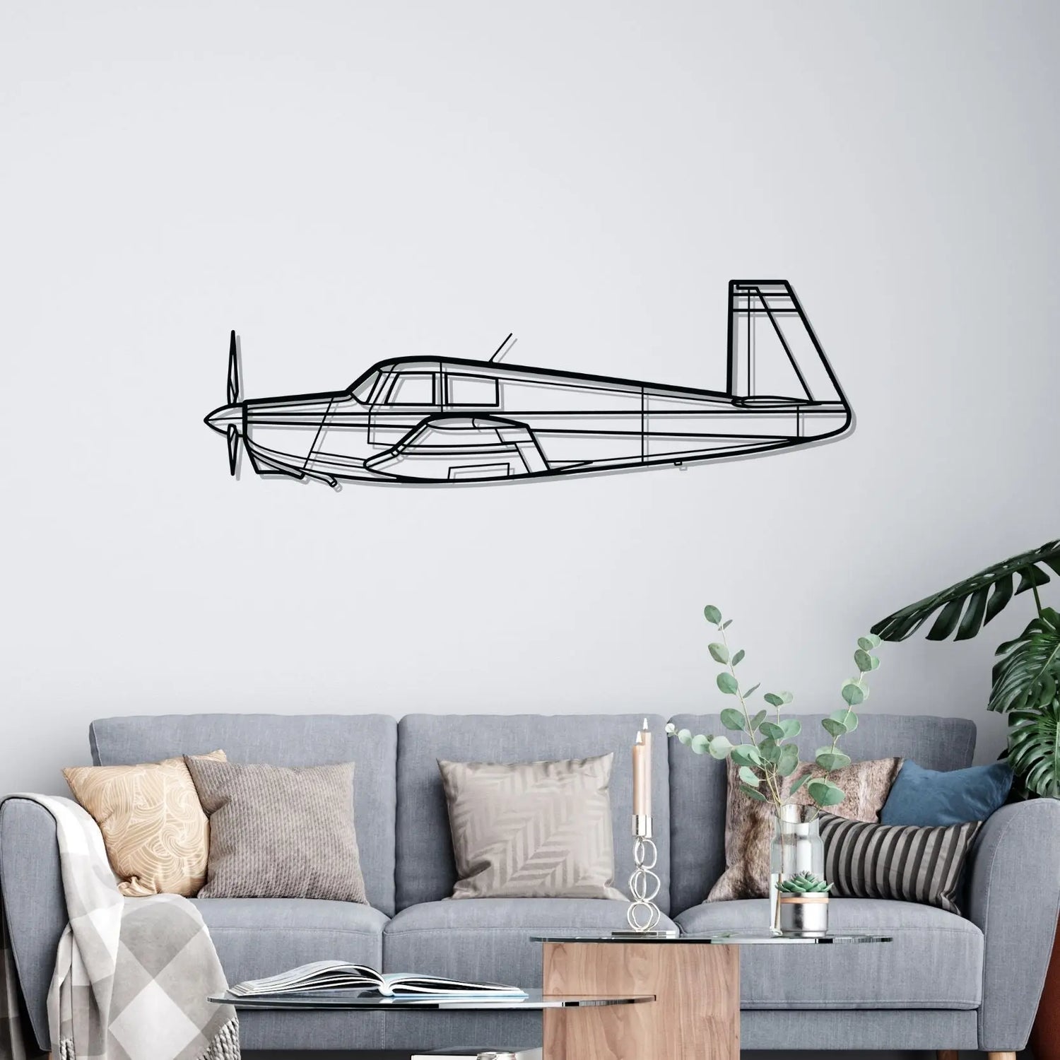 Décoration murale en métal - M20C Silhouette aircraftvibes